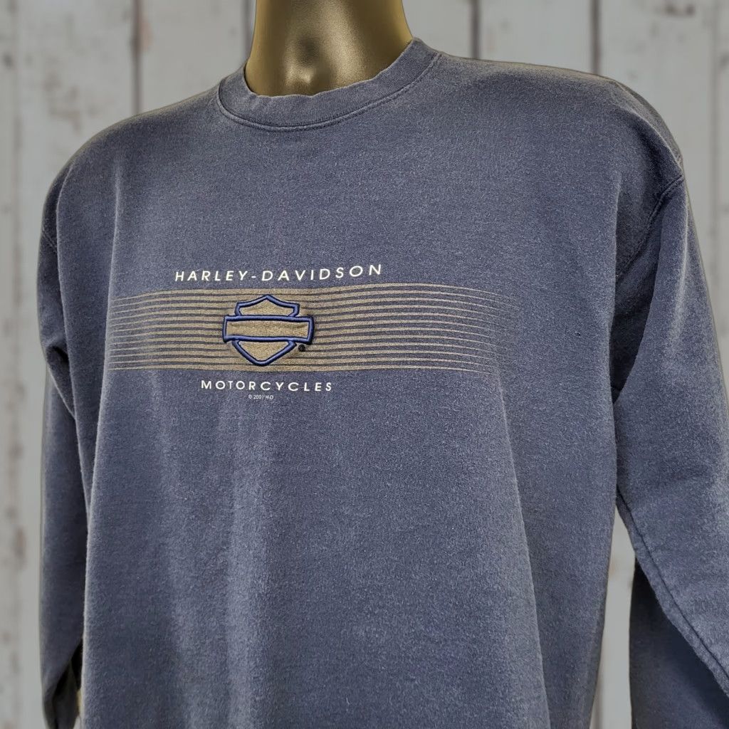 Harley Davidson Ozark Harley-Davidson Motorcycles Lebanon, MO. Mens M 2001 Vintage Faded Sweater Sweater Size US M / EU 48-50 / 2 - 1 Thumbnail