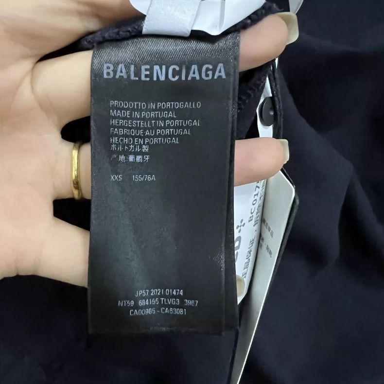 Balenciaga Balenciaga Solid Color Letter Print Short Sleeve Size US XXS / EU 40 - 4 Thumbnail