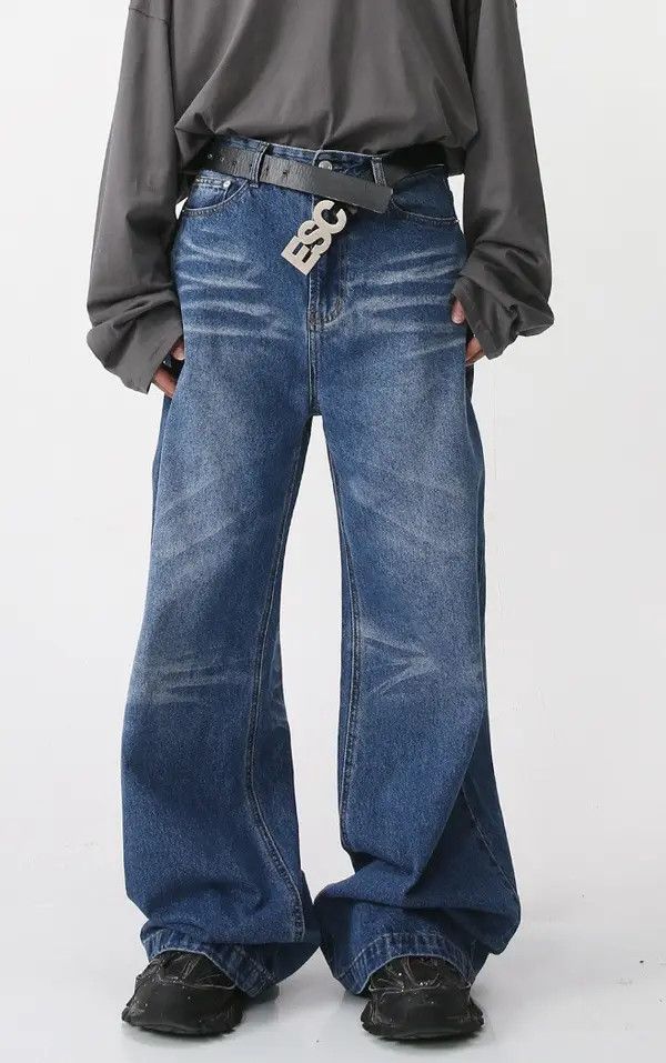 Japanese Brand 14225Washed casual loose wide-leg vintage jeans Size US 32 / EU 48 - 4 Thumbnail