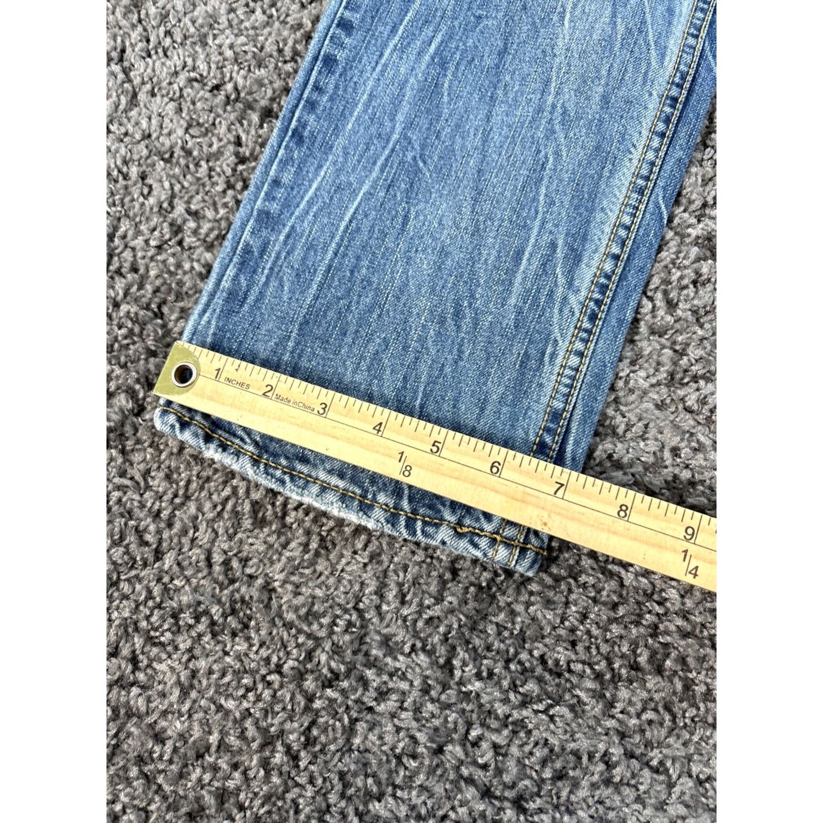 American Eagle Outfitters VINTAGE American Eagle Jeans Mens Slim Straight 30x34 Thrashed Distressed Y2K Blue Jeans Mens 30 34 Distressed Slim Straight Jeans Size US 30 / EU 46 - 3 Thumbnail