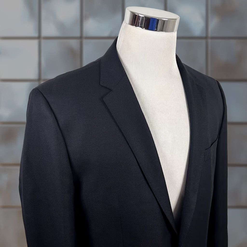 Joseph Abboud Joseph Abboud 46L Sport Coat 100% Wool Dark Navy Blue Three Button Lined Formal Mens Size US XS / EU 42 / 0 - 1 Thumbnail