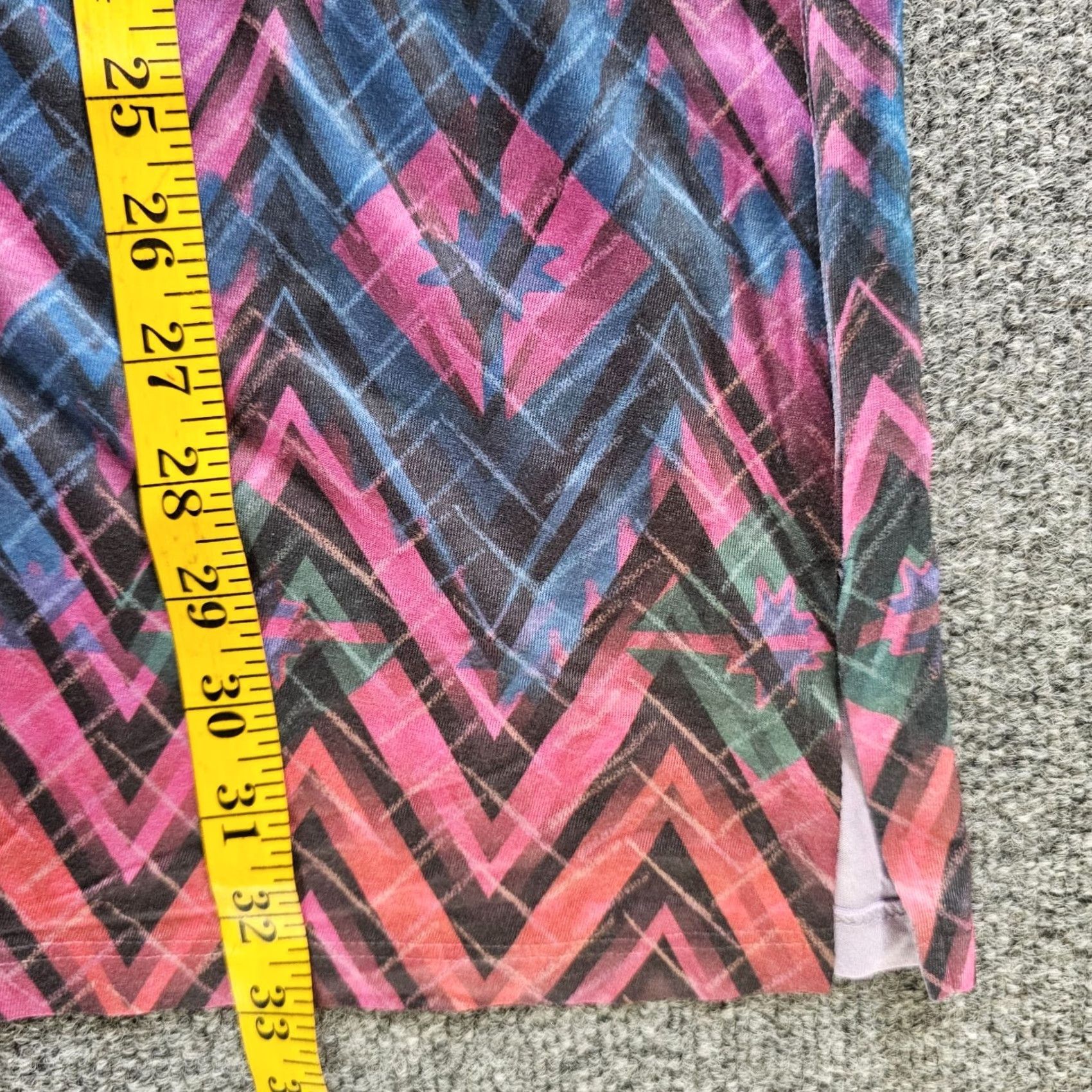 Vintage Catherines Shirt Womens 2X Purple Zig Zag Round Neck Short Sleeve Casual Blouse Plus Size US Size XXL / US 16-18 / IT 52-54 - 6 Thumbnail