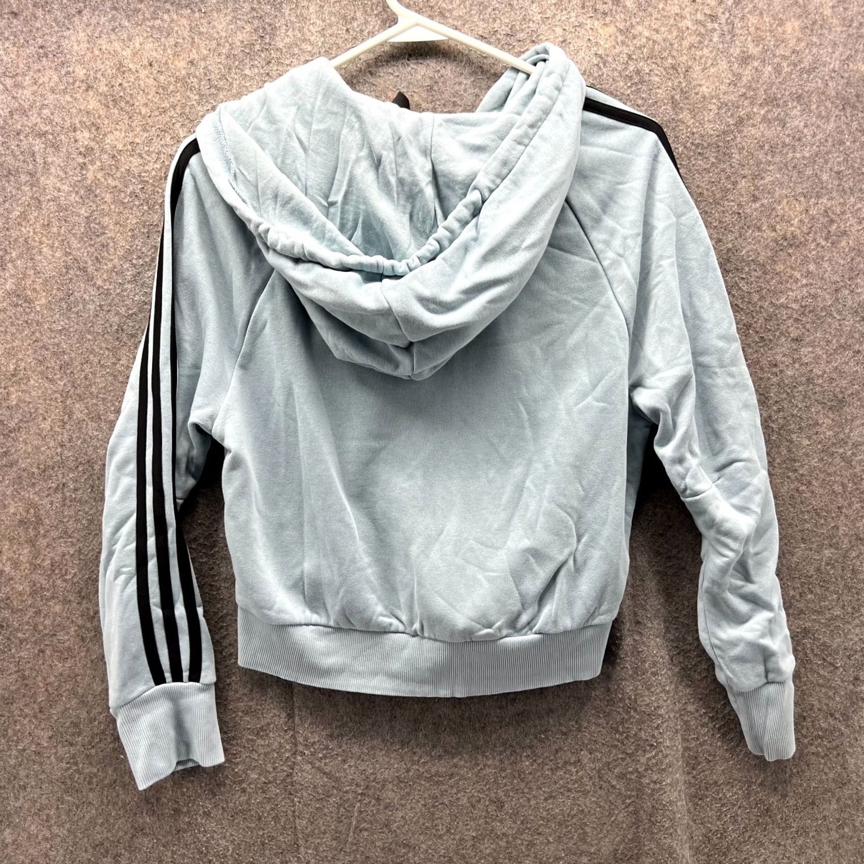 Adidas Adidas Hoodie Womens XS Blue Full Zip Jacket Track French Terry Size XS / US 0-2 / IT 36-38 - 2 Thumbnail