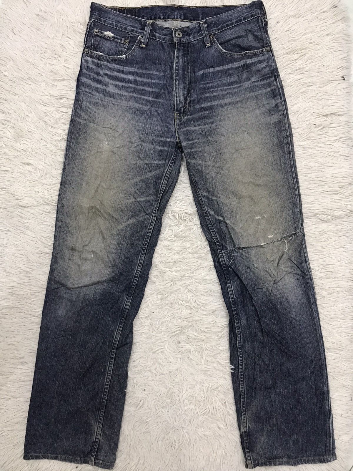 Levi's Vintage Levis 502 Distressed Design Denim Jeans Size US 32 / EU 48 - 1 Thumbnail
