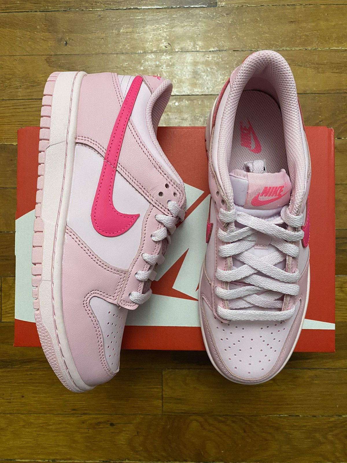 Dunk high quality low white pink 6y/7.5W