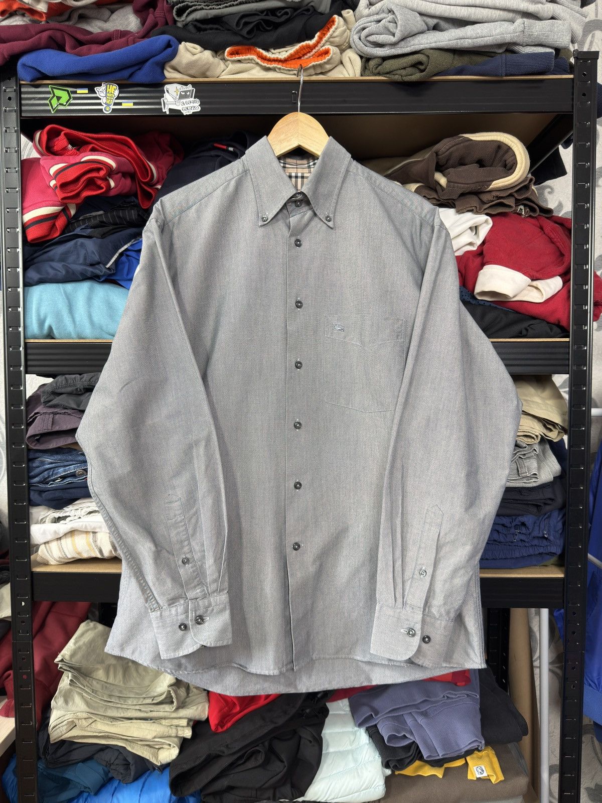 Burberry VINTAGE BURBERRY BUTTON UP LONG-SLEEVE SHIRT Size US XL / EU 56 / 4 - 11 Thumbnail