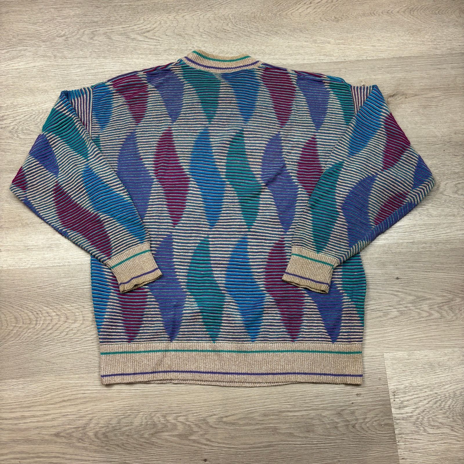 Alexander Julian Vintage Colours Alexander Julian 3D Knit Sweater Men's XL Size US XL / EU 56 / 4 - 3 Thumbnail