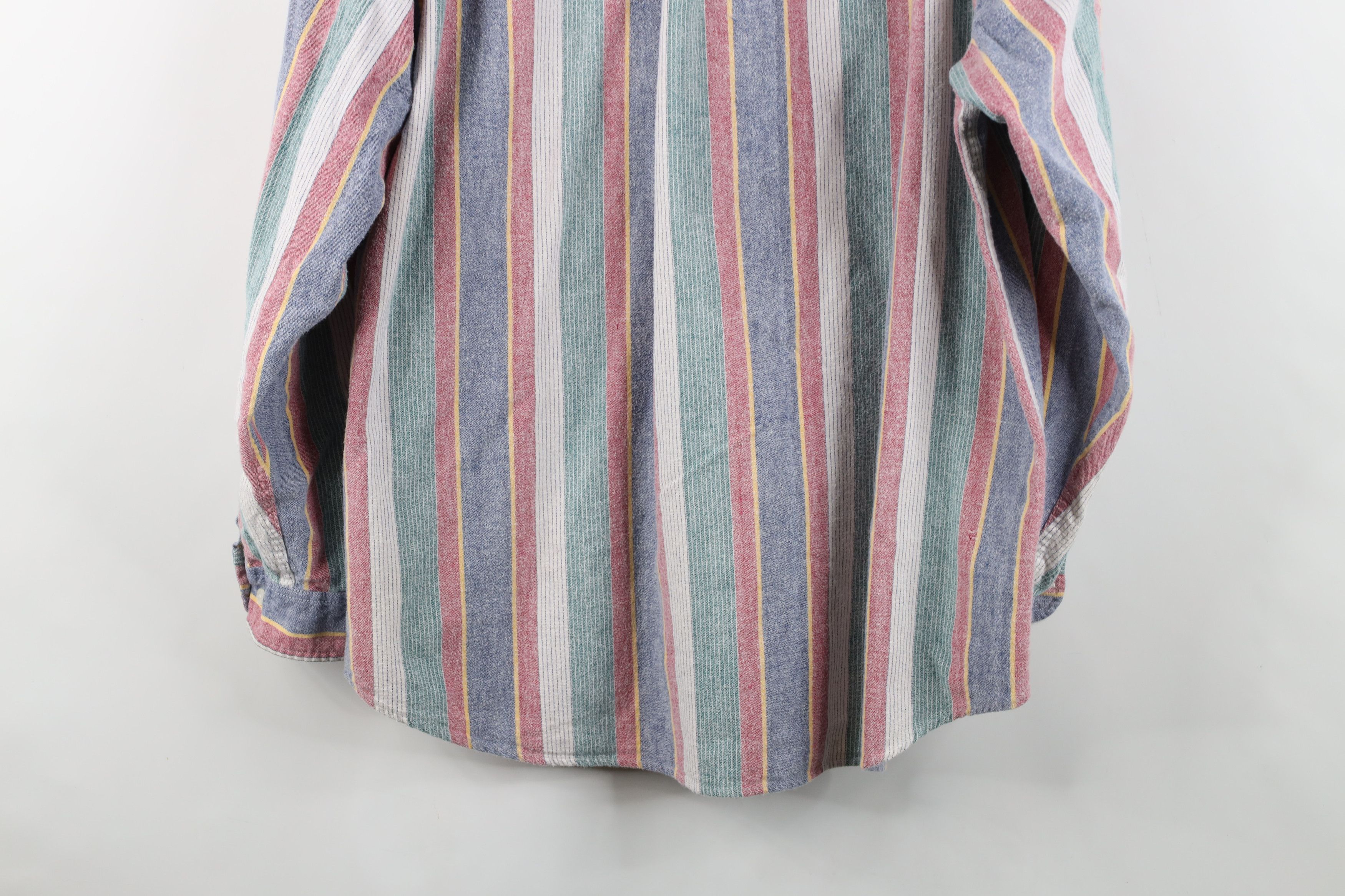 Vintage Vintage 90s Streetwear Striped Flannel Button Down Shirt Size US XXL / EU 58 / 5 - 11 Thumbnail