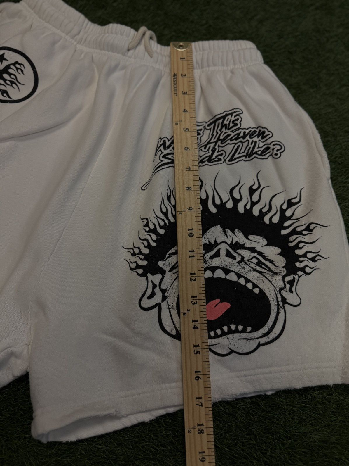 HELLSTAR Hellstar Records White Shorts Size Medium (NEW) Size US 30 / EU 46 - 11 Thumbnail
