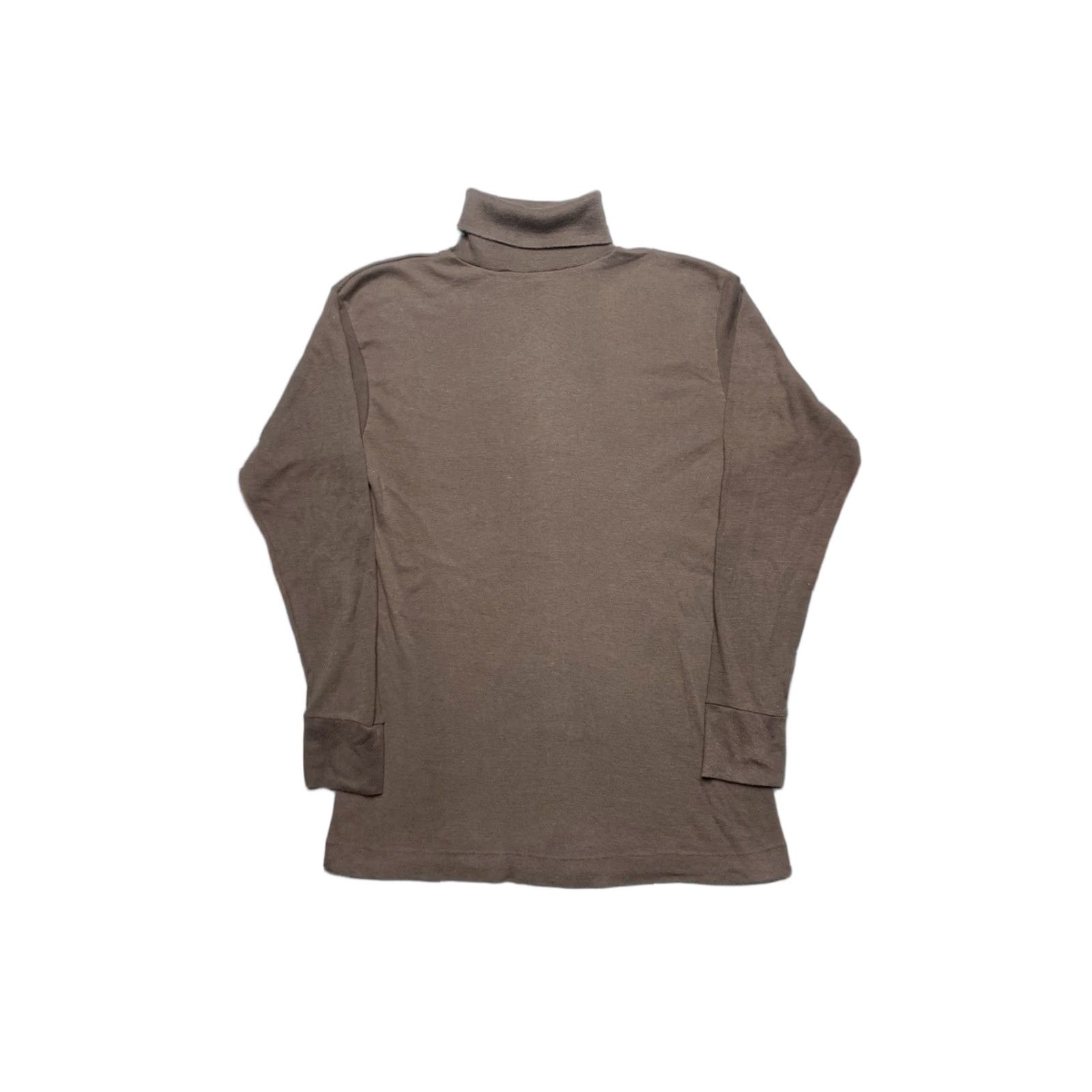 Vintage VINTAGE 60s 70s long sleeve t shirt roll turtle neck blank brown soft large Mens T-Shirt Size US L / EU 52-54 / 3 - 1 Thumbnail