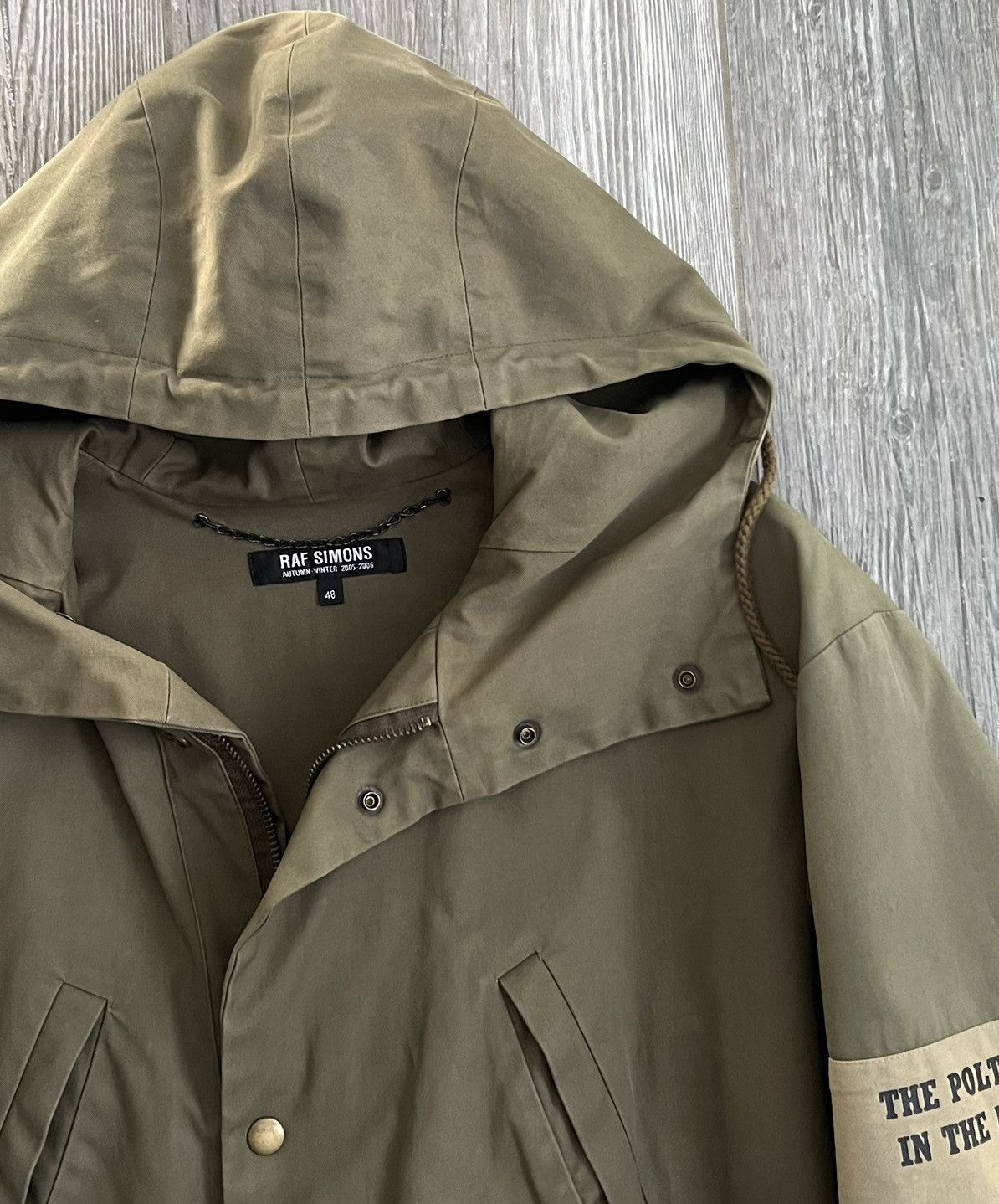Raf Simons AW2005-2006 Raf Simons Poltergeist Olive Patchwork Parka Size US XL / EU 56 / 4 - 8 Thumbnail