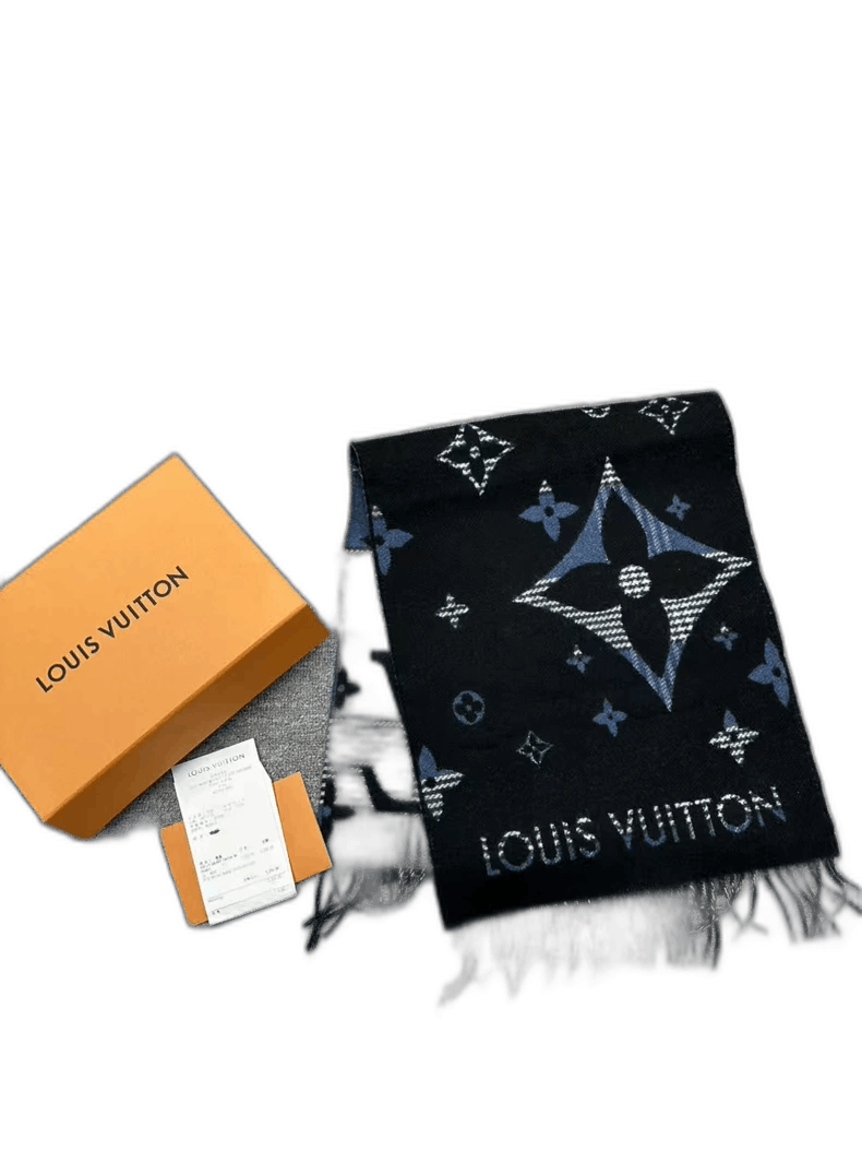 Louis Vuitton Printed Wool Scarf in New Box