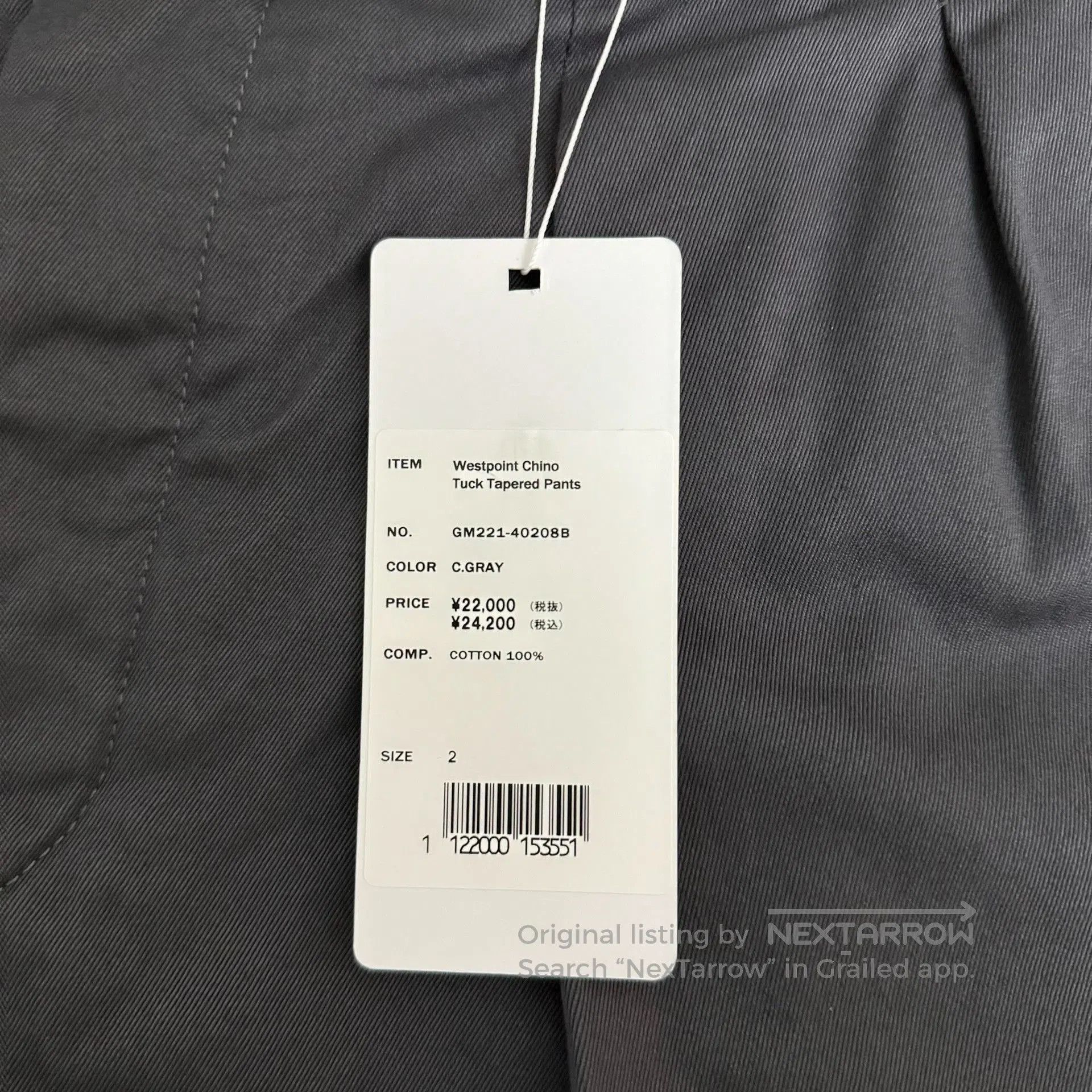Graphpaper Graphpaper Westpoint Chino Tuck Tapered Pants. Size US 26 / EU 42 - 5 Thumbnail