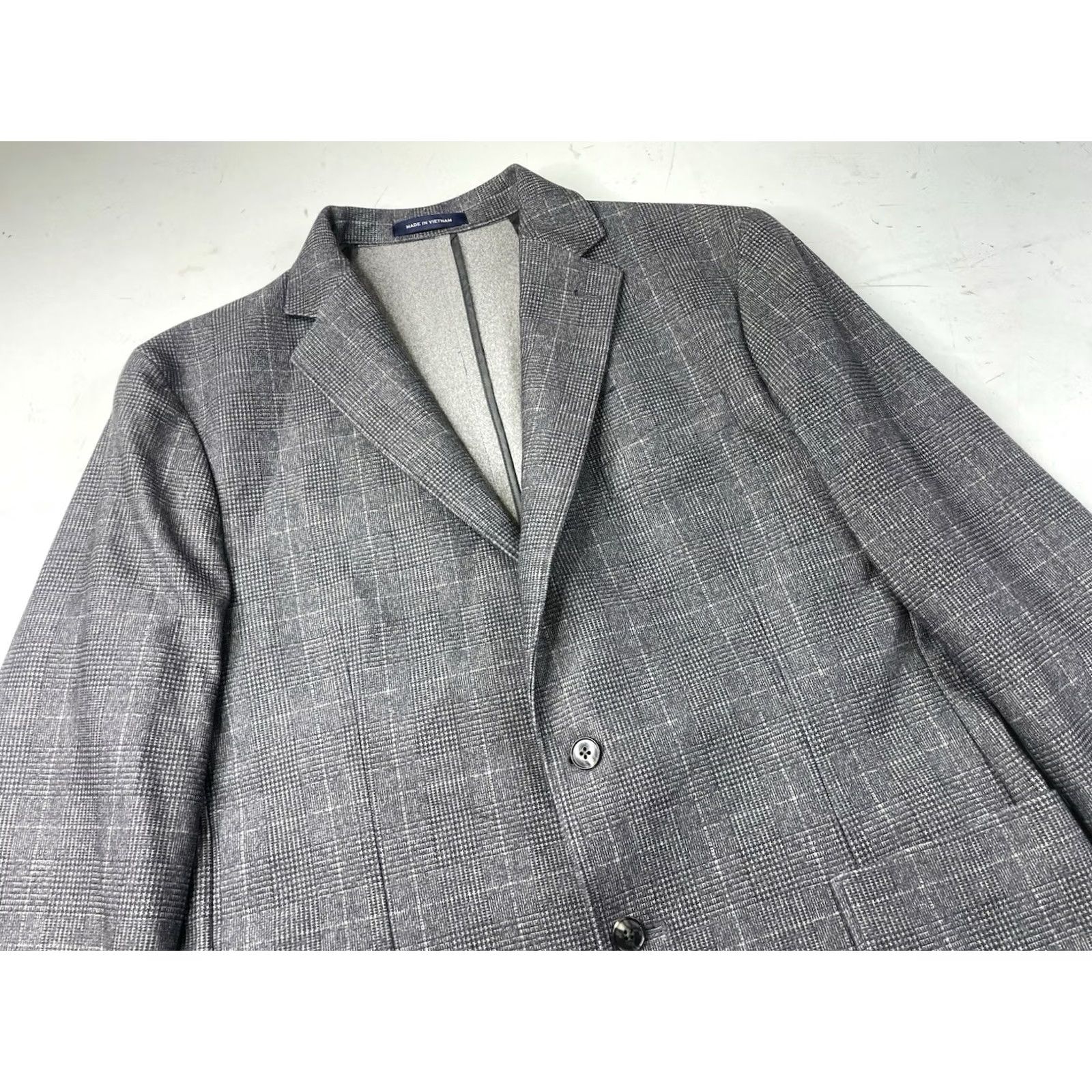 Joseph Abboud Joseph Abboud Heritage Blazer Jacket Glen Plaid 44R Modern Fit Stretch 1 Piece Men Suit Jacket Gray Tweed Regular Vintage No Size 44R - 5 Thumbnail
