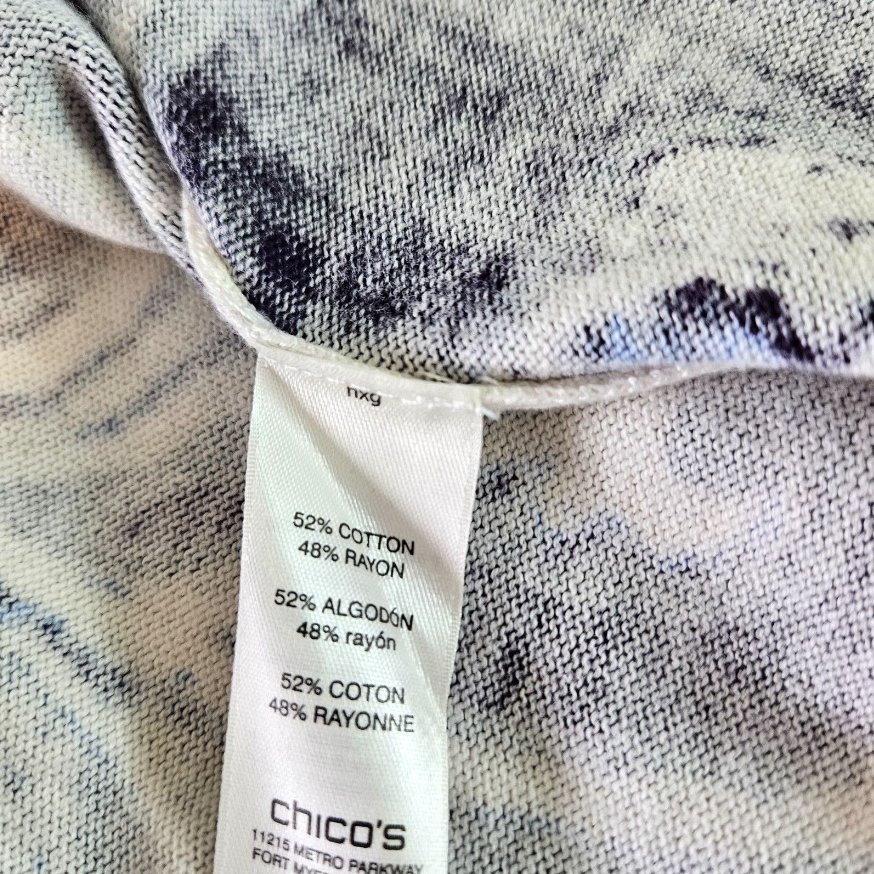 Vintage Chico's Womens Cardigan XL Blue Tan Paisley Cotton Blend Long Sleeve Sweater Womens Size XL / US 12-14 / IT 48-50 - 4 Thumbnail