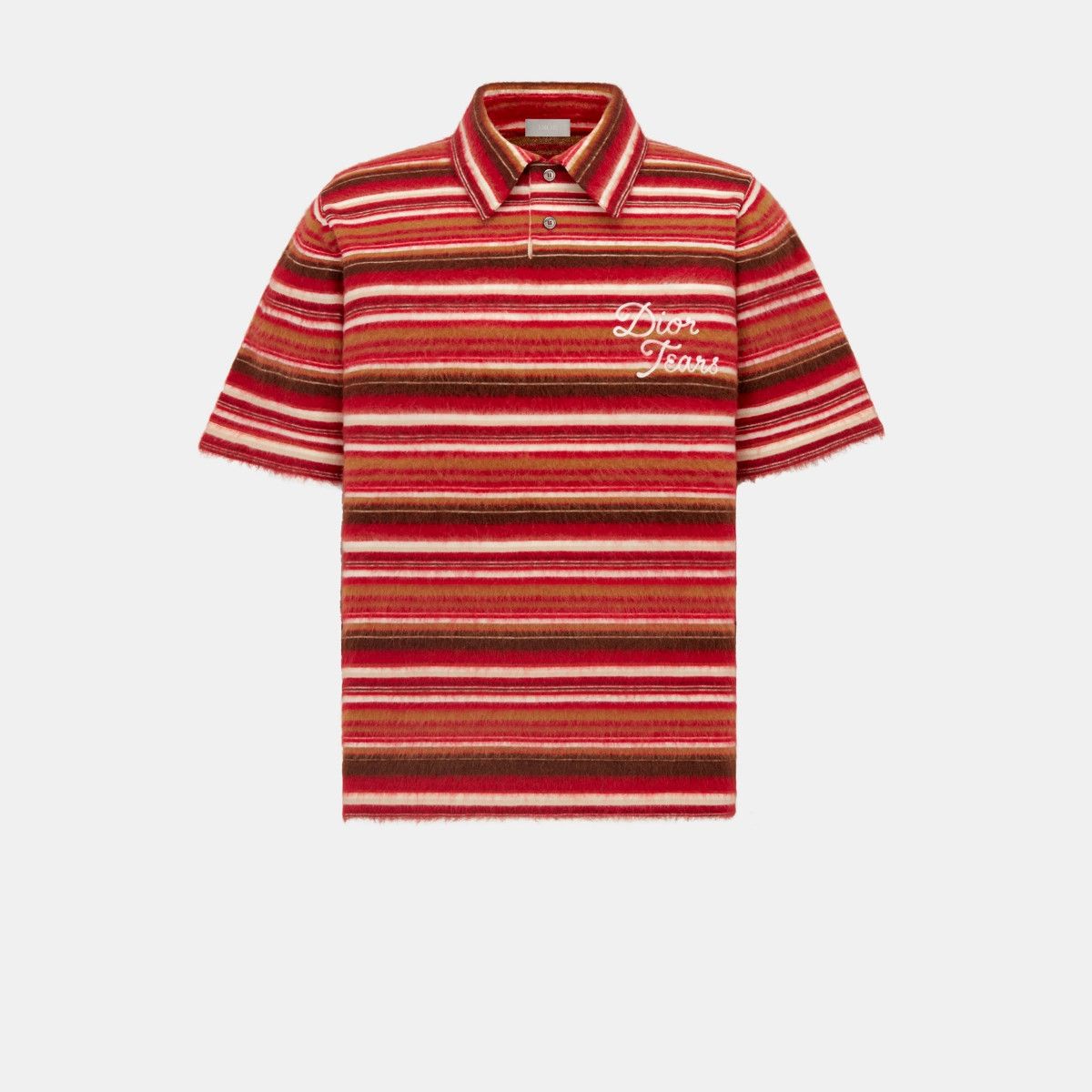 Dior o1bcso1str0225 Tears Polo Shirt in Brown/Red Size US L / EU 52-54 / 3 - 1 Thumbnail