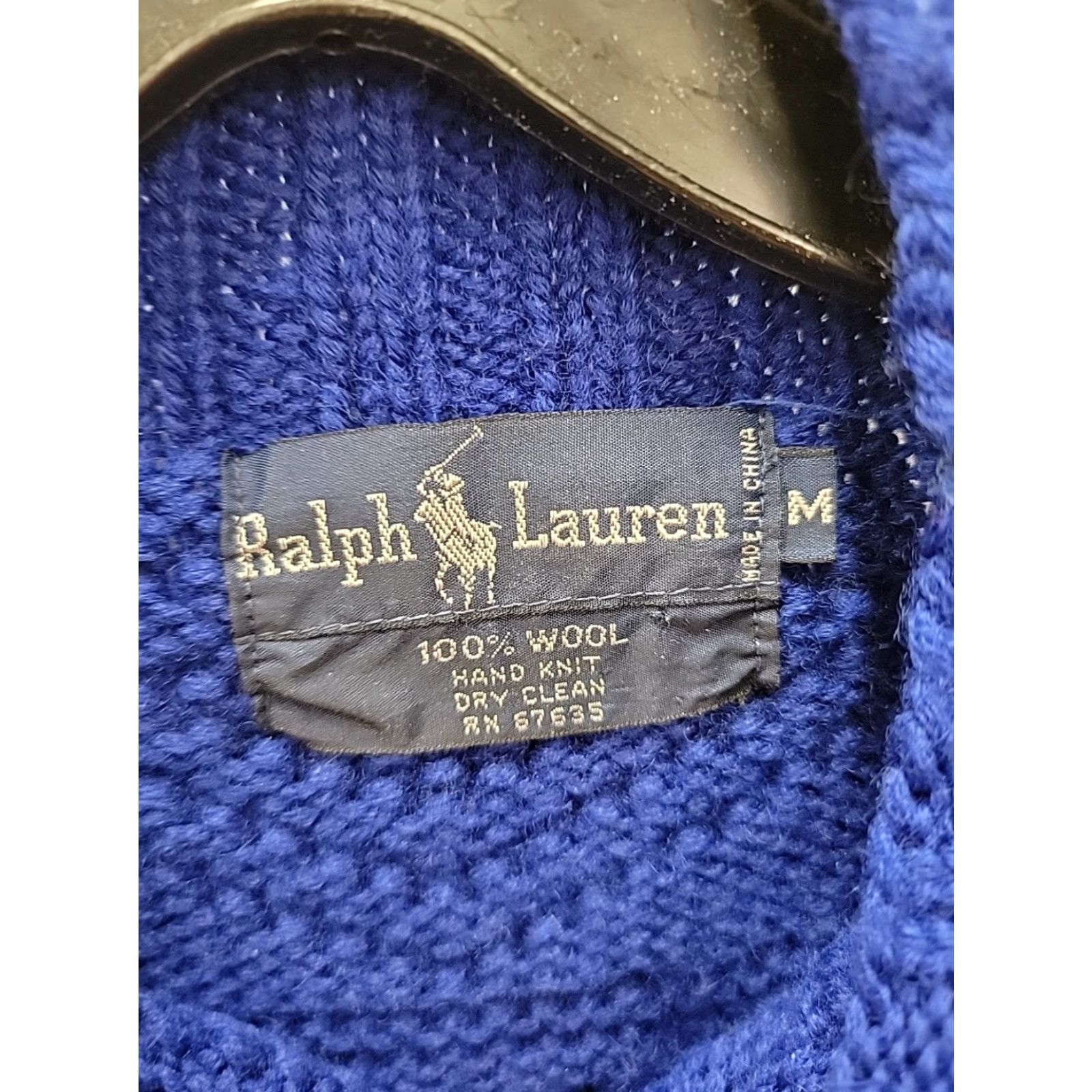 Polo Ralph Lauren VINTAGE Polo Ralph Lauren Sweater Womens Size M Blue Cable Knit Mockneck Pullover Wool Long Sleeve Raglan Knit Size M / US 6-8 / IT 42-44 - 4 Thumbnail