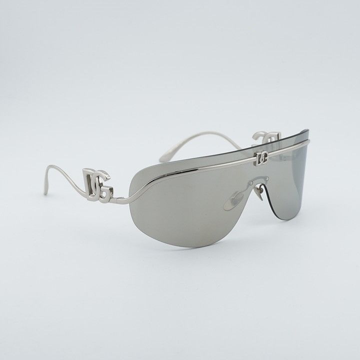 Dolce & Gabbana DG2320 05/6G Sunglasses Silver Shield Frame  display picture 2