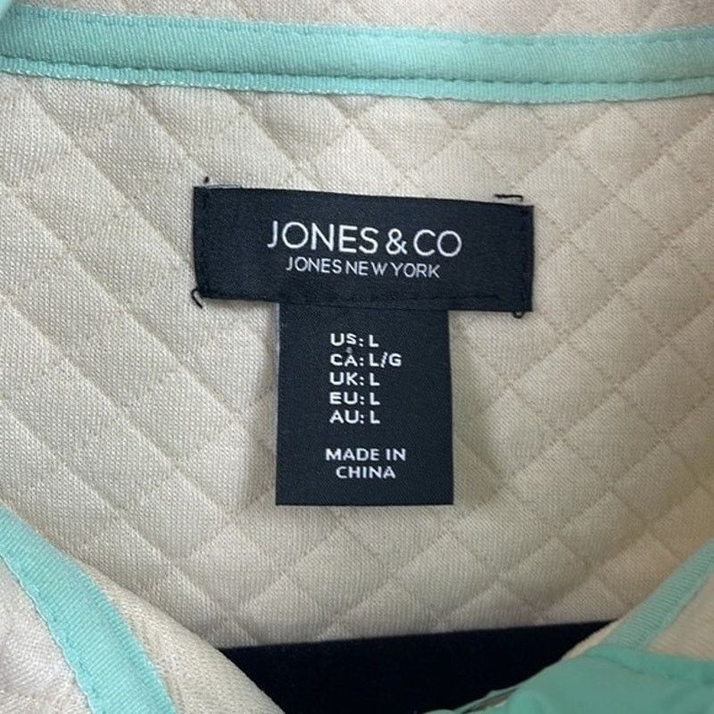 Jones New York Jones New York Quilted 1/4 Snap Jacket Cream Womens Large Size L / US 10 / IT 46 - 4 Thumbnail