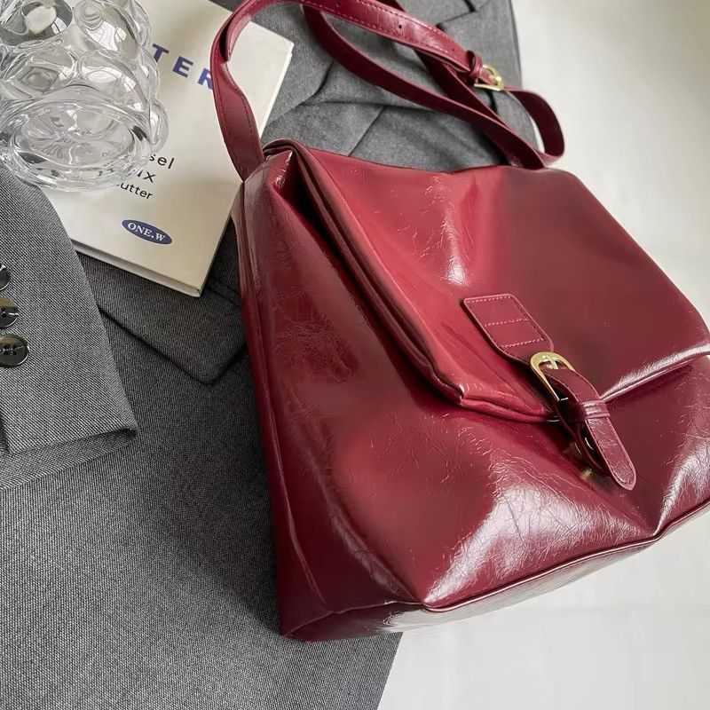 Vintage Retro Vintage 90’s Trendy Burgundy Shoulder Bag Size ONE SIZE - 8 Thumbnail
