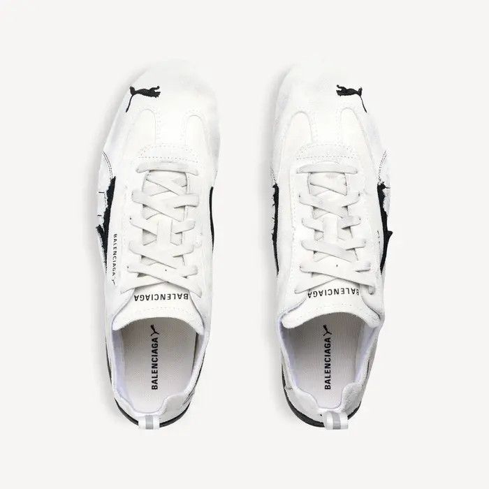 Balenciaga × Puma o1in1g0326 Speedcat Suede Sneakers in Black/White Size US 5 / EU 37 - 5 Thumbnail