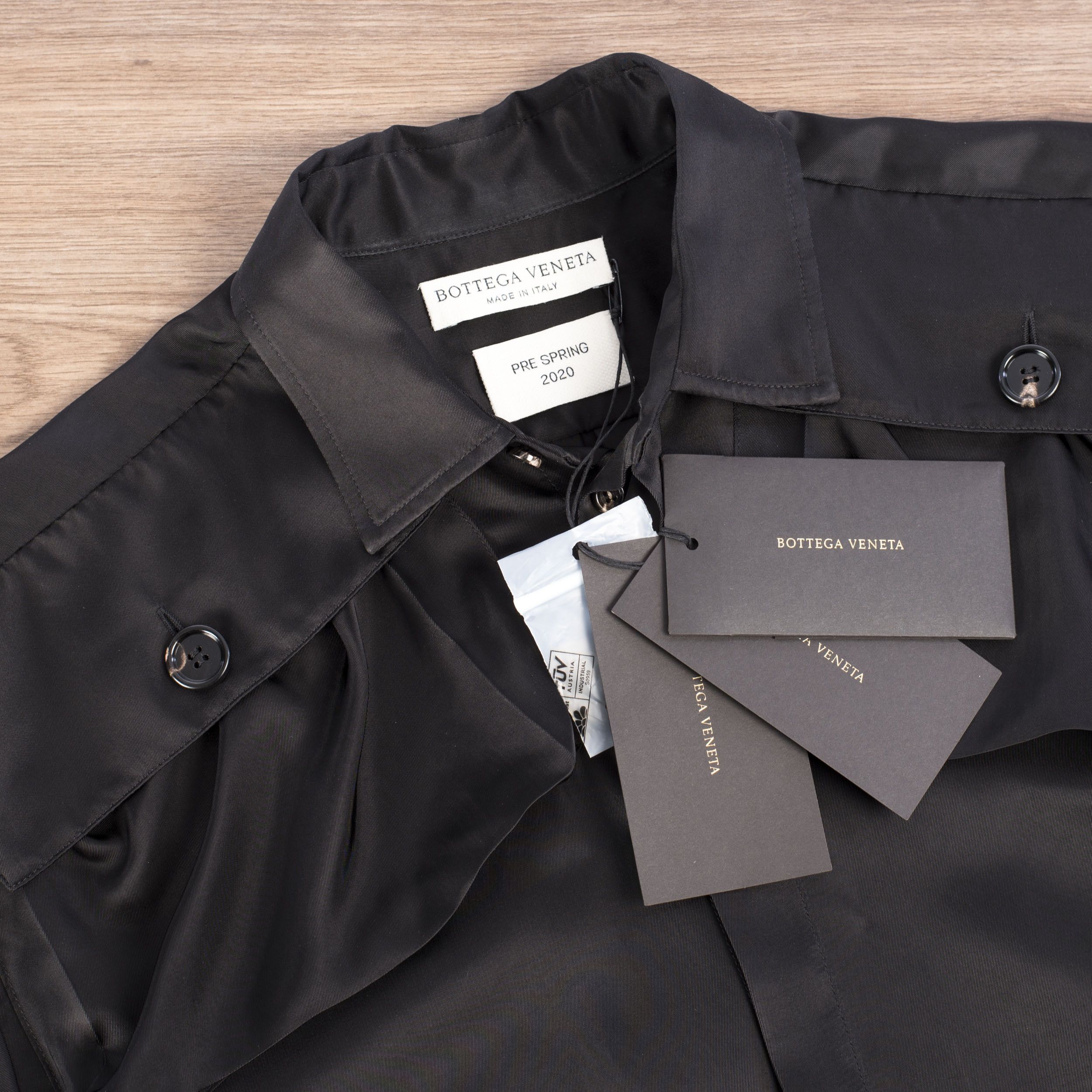 Bottega Veneta Black Patch Pocket Satin Shirt In Viscose Size M / US 6-8 / IT 42-44 - 9 Thumbnail