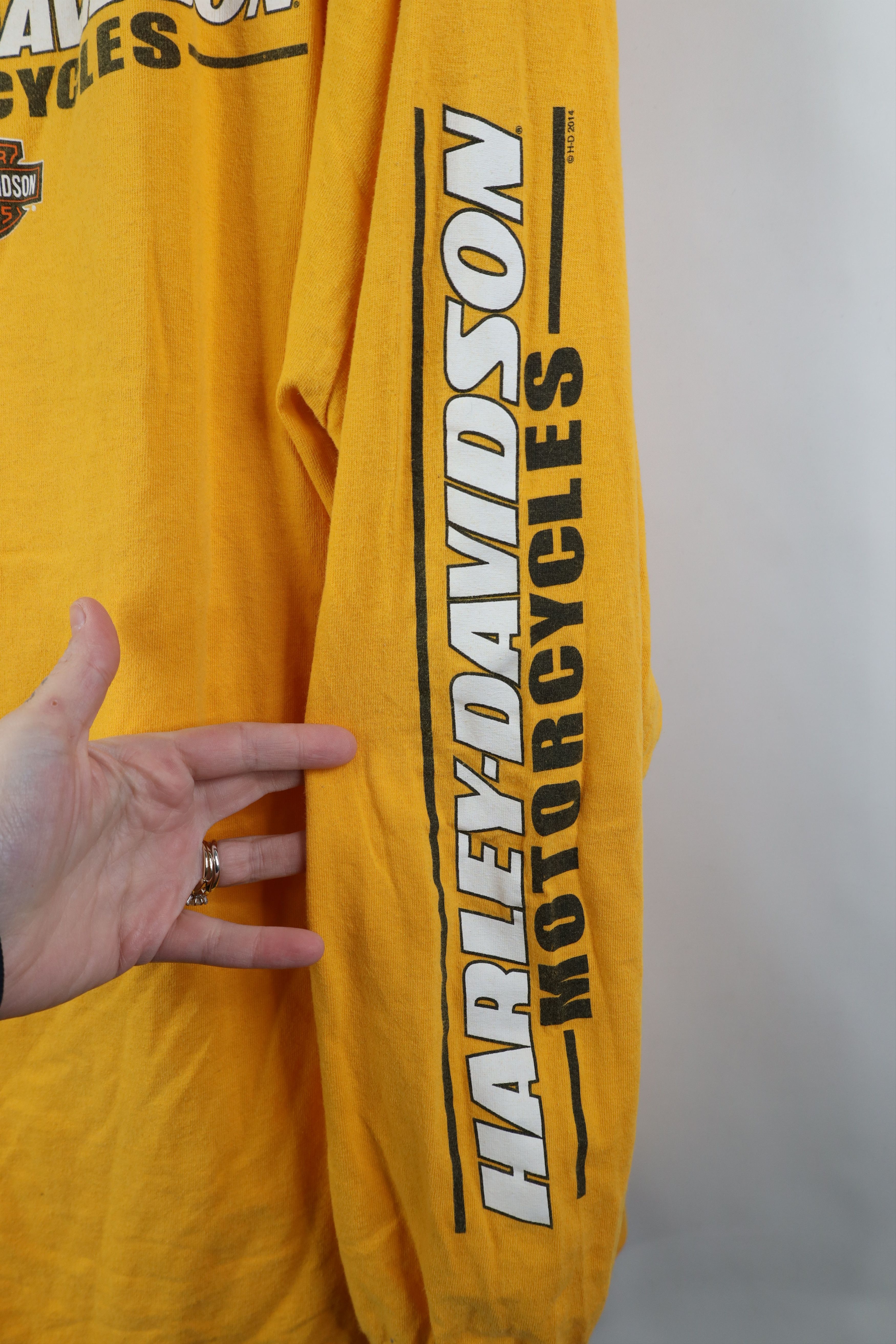 Harley Davidson Vintage Y2K Harley Davidson Spell Long Sleeve T-Shirt Yellow Size US XXL / EU 58 / 5 - 4 Thumbnail