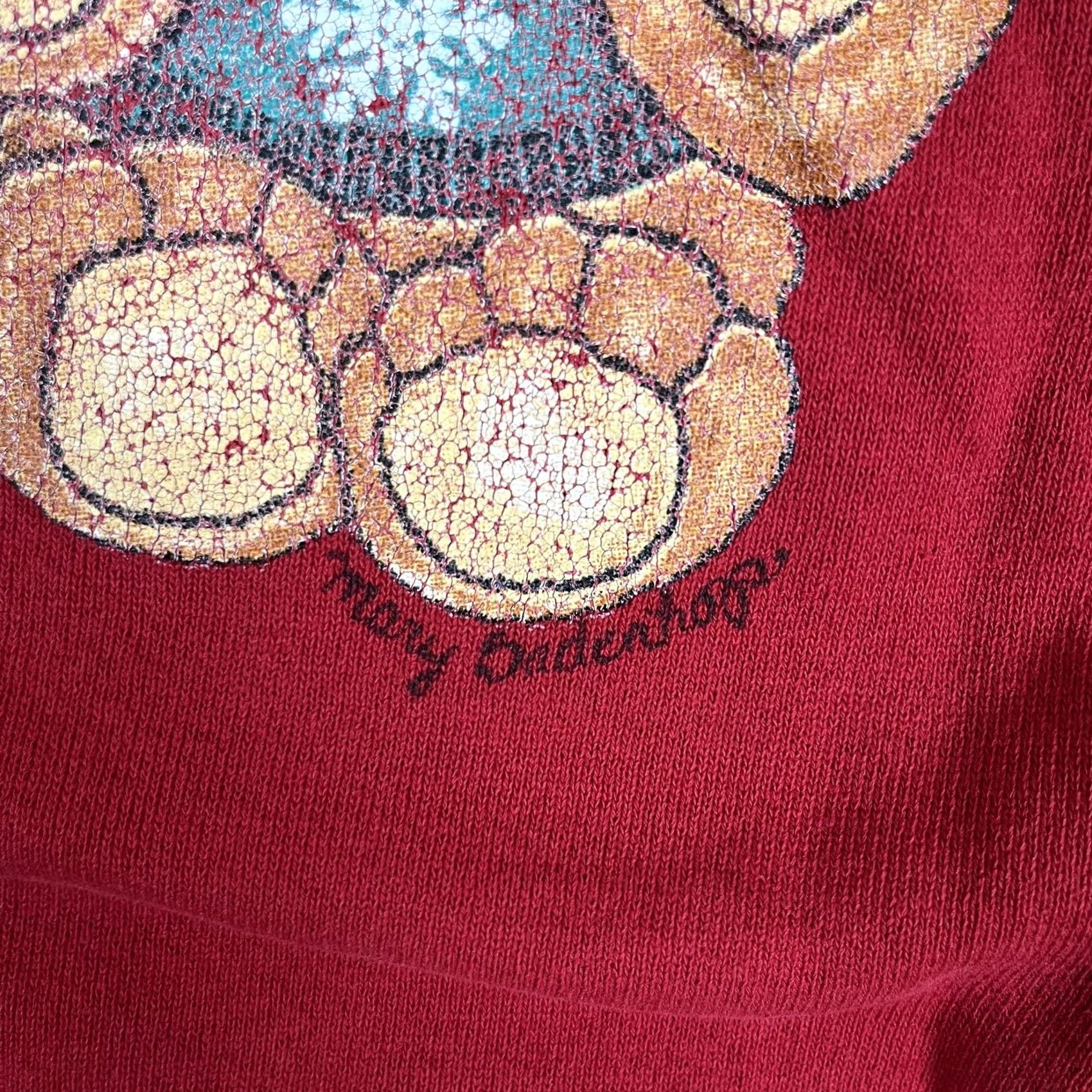 Vintage VINTAGE Gopher Sport Sweatshirt Womens M Red Teddy Bear Christmas Mock Neck 90s Size M / US 6-8 / IT 42-44 - 3 Thumbnail