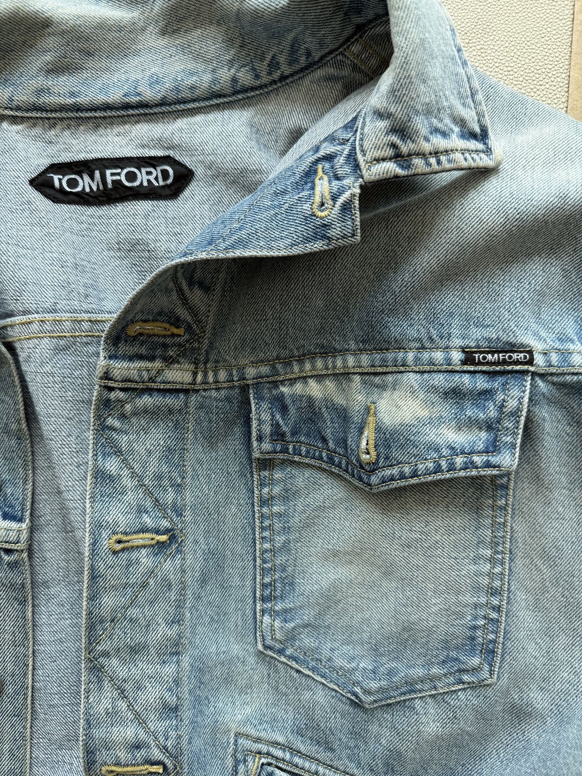 Tom Ford Tom Ford Medium Wash Denim Jacket Size US XXL / EU 58 / 5 - 6 Thumbnail