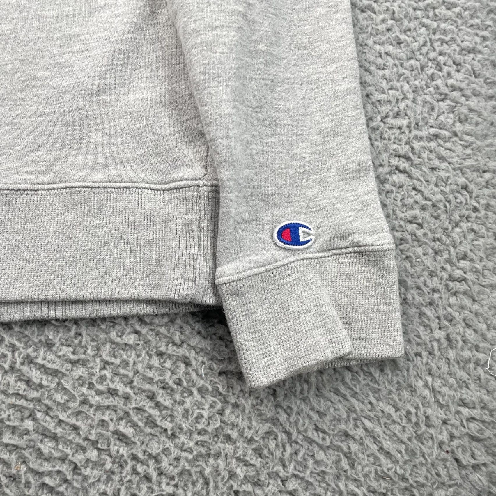 Champion Champion Hoodie Mens Small Gray Blue Sportswear Streetwear Gym 90s Theme Pockets Graphic Print Fleece Mock Neck Pullover Winter Seasonal Casual Size US S / EU 44-46 / 1 - 4 Thumbnail