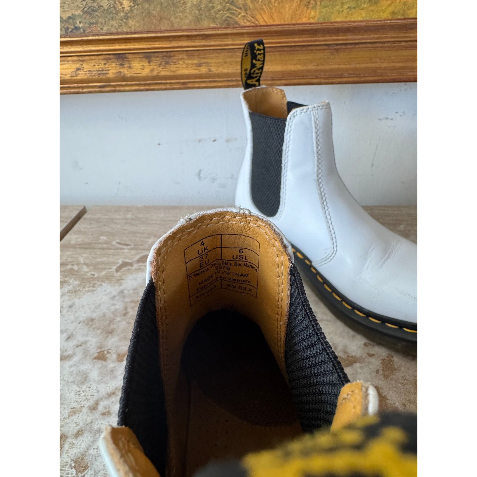 Dr. Martens Doc Martens Leather White Chelsea Boots Ladies Size 6 Size US 6 / IT 36 - 6 Thumbnail