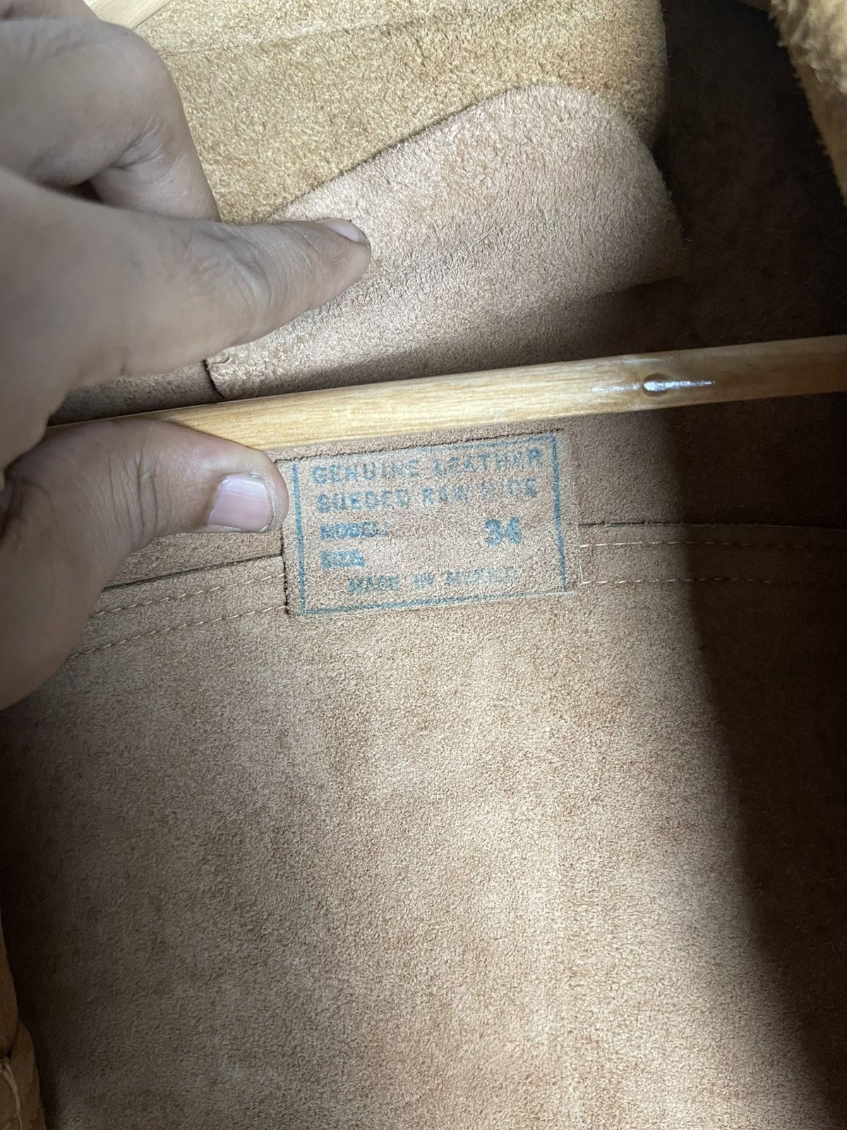 Genuine Leather × Homemade × Vintage 70s SUEDE RAWHIDE LEATHER BIKER JACKET Size US S / EU 44-46 / 1 - 20 Thumbnail