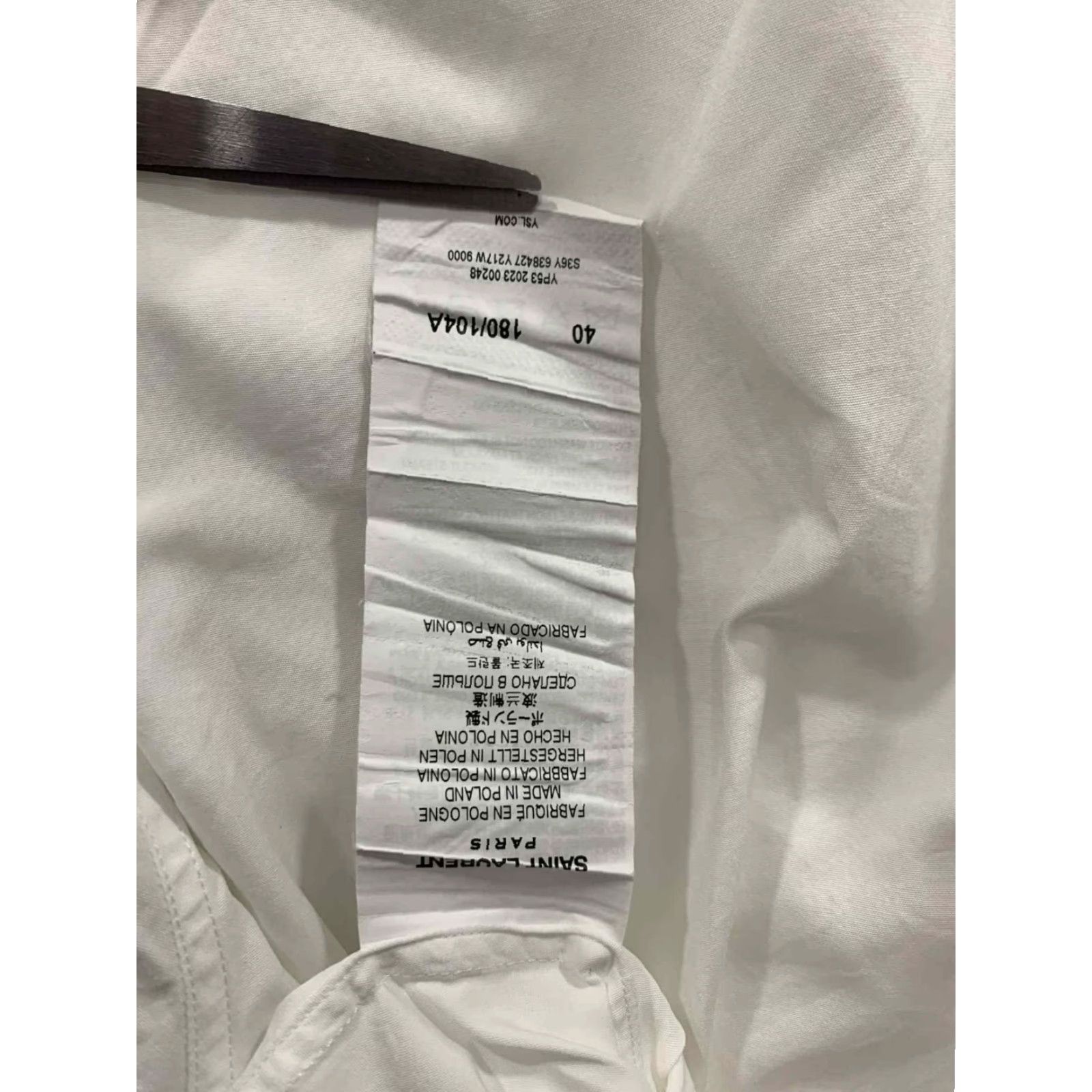 Yves Saint Laurent Saint Laurent Paris Dress Shirt Button-Up Slim Fit White EU 40 / US 15.5 Regular Mens 15¾ C10 Uniform Collection Size 40R - 6 Thumbnail