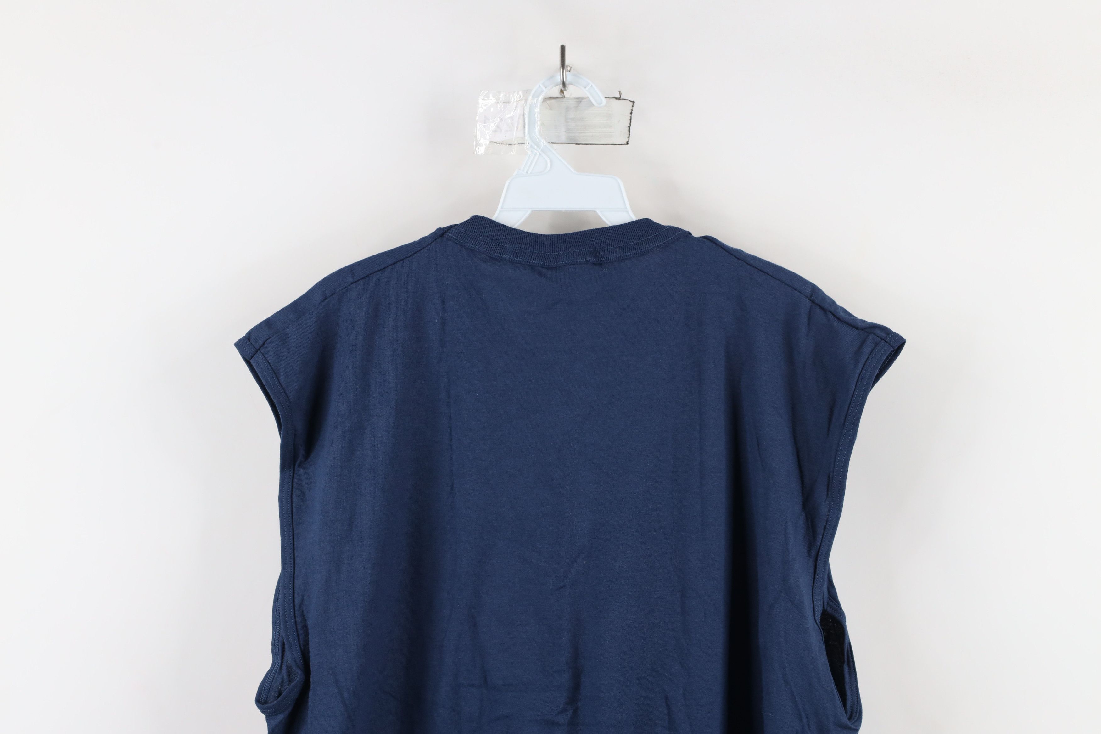 Vintage Vintage 90s Streetwear Sleeveless Muscle T-Shirt Cotton Blue Size US XL / EU 56 / 4 - 10 Thumbnail