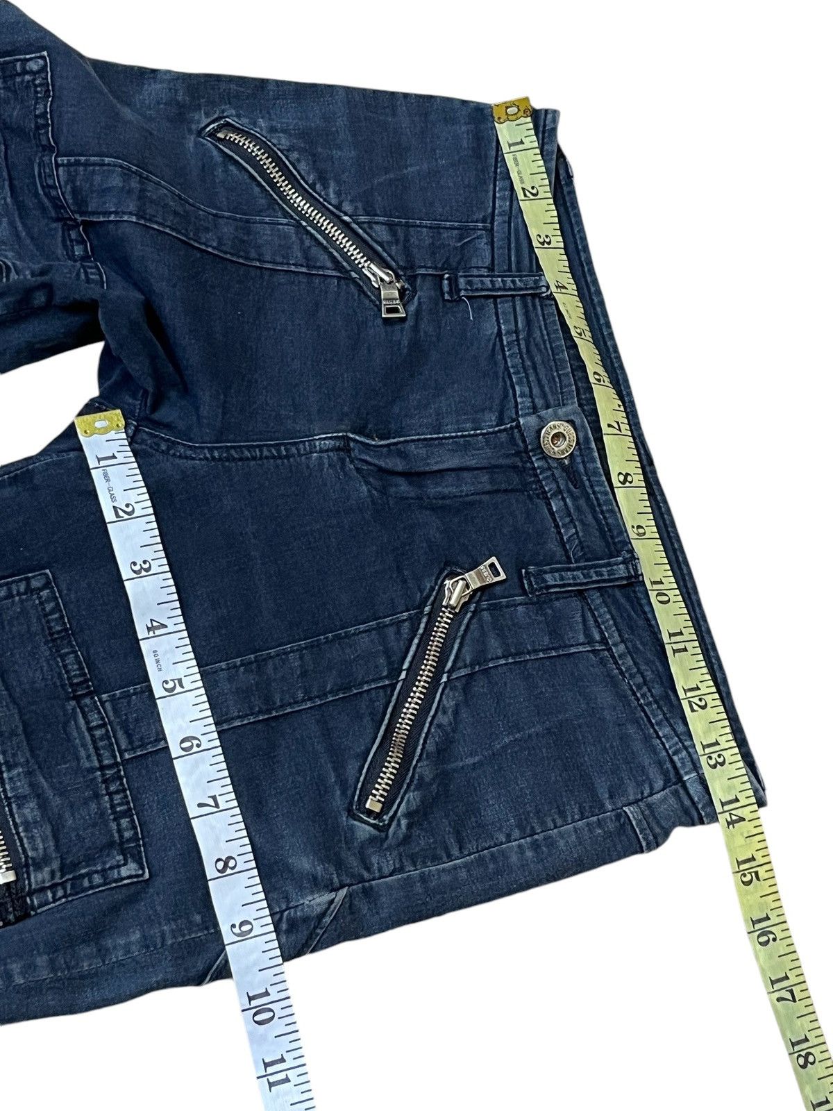 Guess SICK🔥GUESS PUNK GOTHIC BONDAGE MULTIPOCKET STRETCH JEANS Size US 28 / EU 44 - 10 Thumbnail