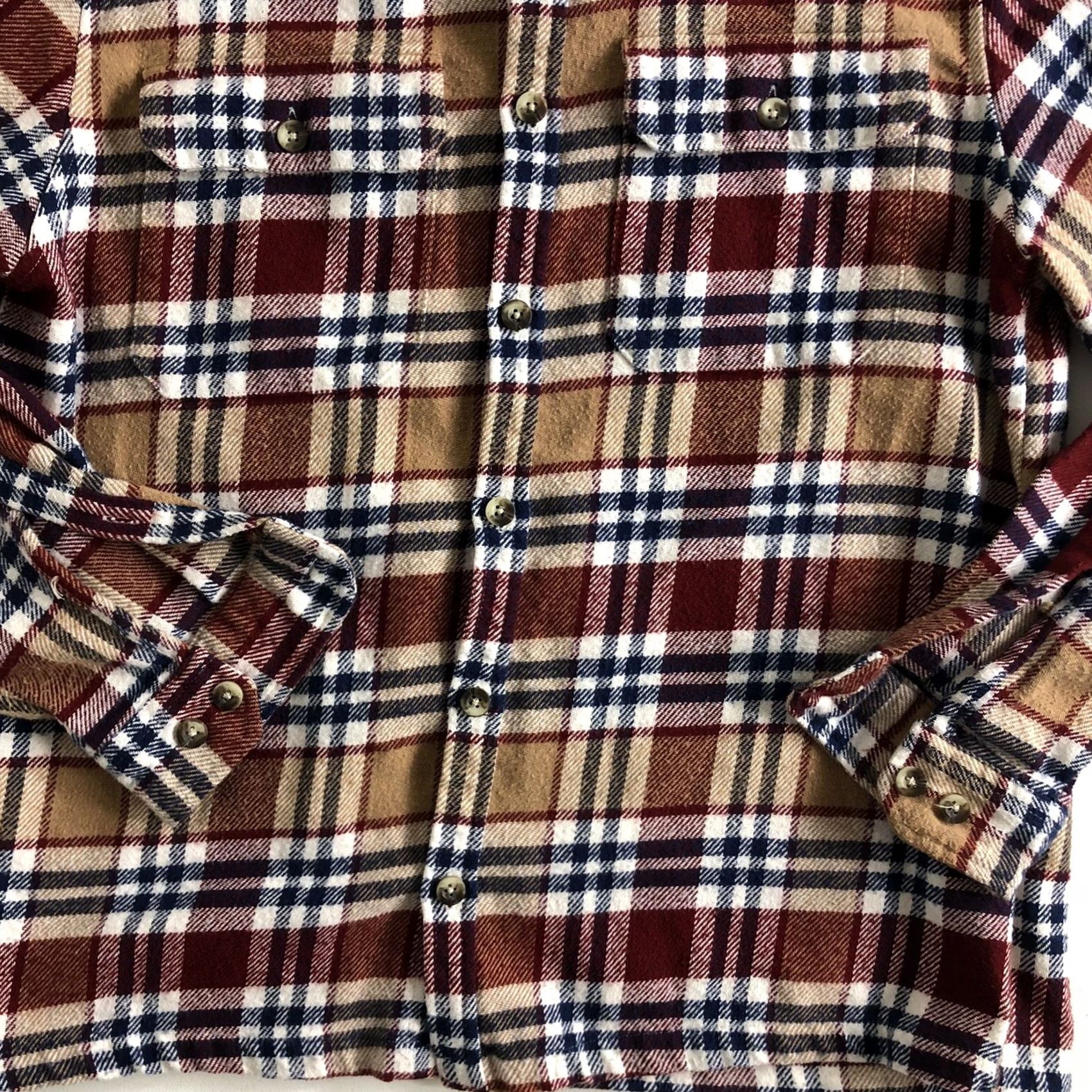 Asos ASOS Shirt Mens L Plaid Flannel Heavy Thick Button Long Sleeve Size Size US L / EU 52-54 / 3 - 4 Thumbnail