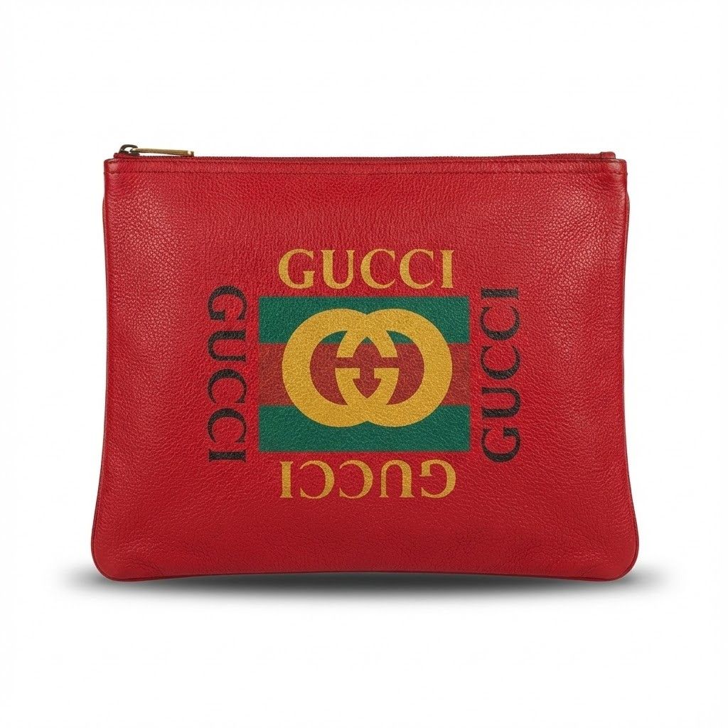 Gucci Gucci Red leather pouch Size ONE SIZE - 1 Thumbnail