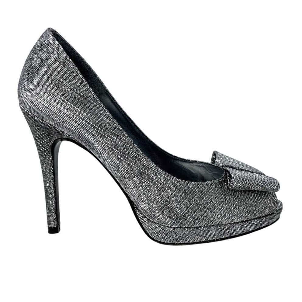 Stuart Weitzman Stuart Weitzman silver metallic Bowright platform pumps 8 Size US 8 / IT 38 - 11 Thumbnail