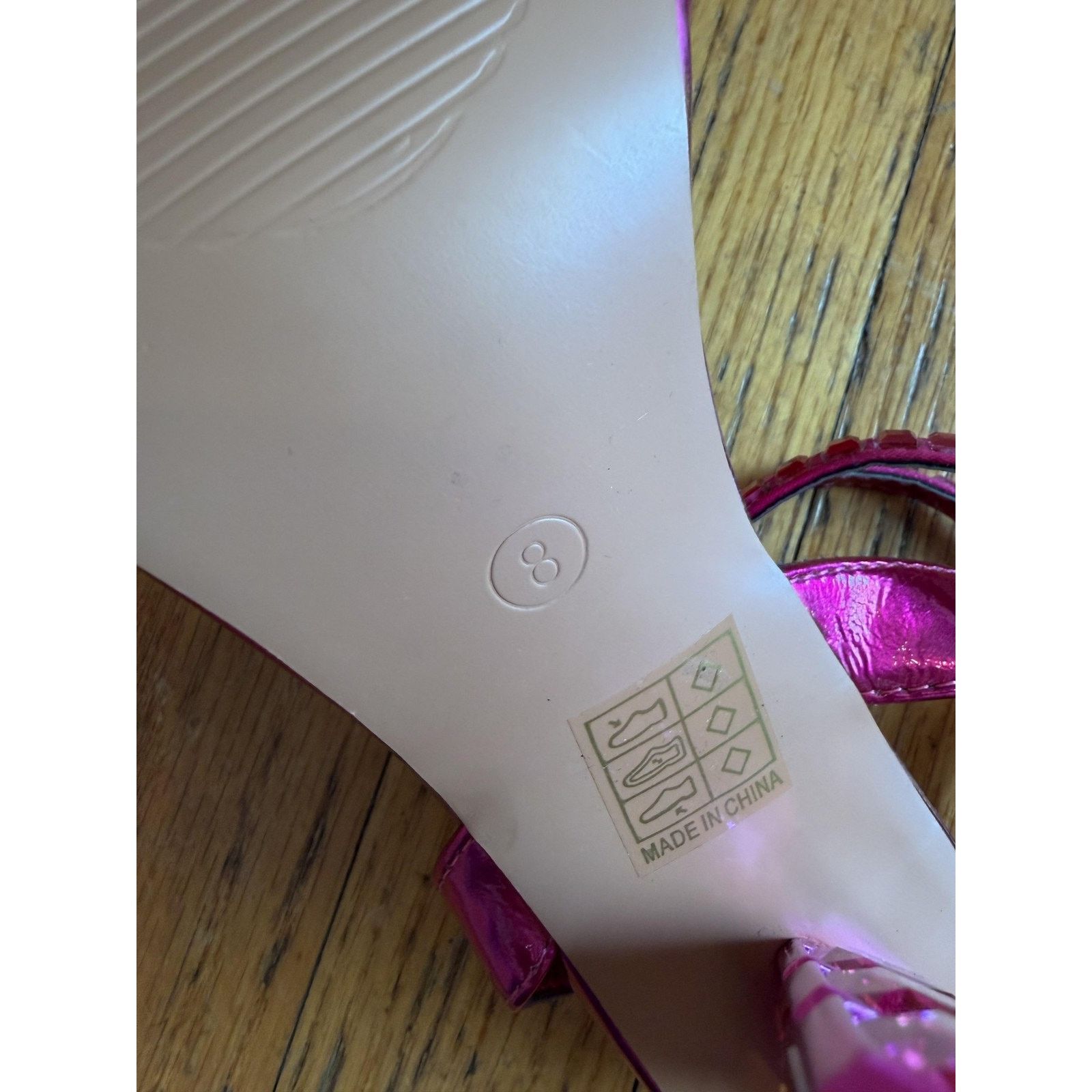 Other Pink Rhinestone Strappy Heel Sandals Shoes Womens Size 8 Size US 8 / IT 38 - 8 Thumbnail