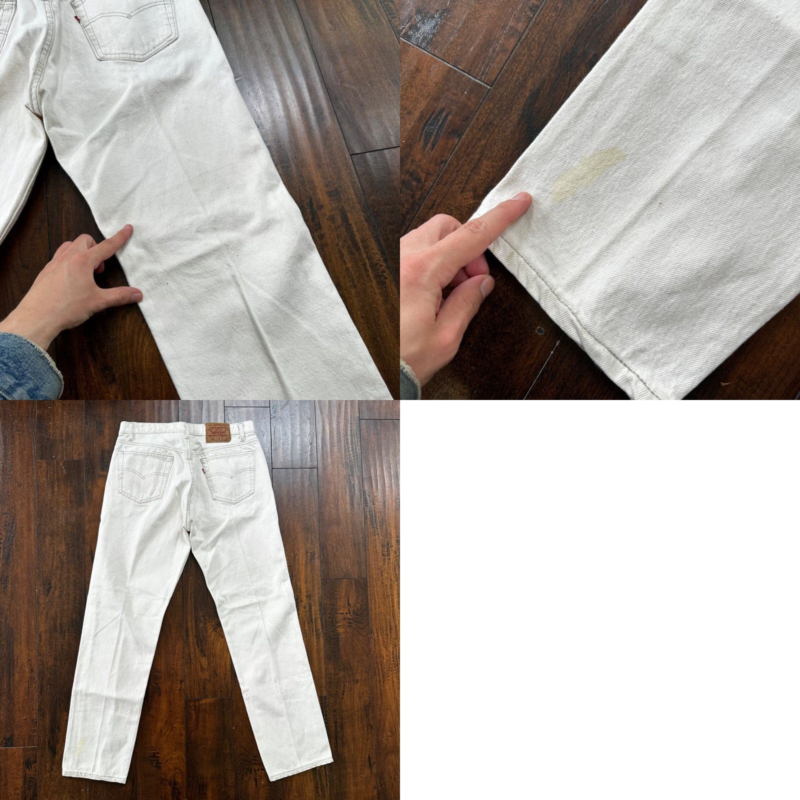 Levi's VINTAGE Levi's 501 Jeans Straight Men 36x32 White Denim Cotton Button Fly 90s USA Tag XX Act 32x31 Size US 36 / EU 52 - 10 Thumbnail