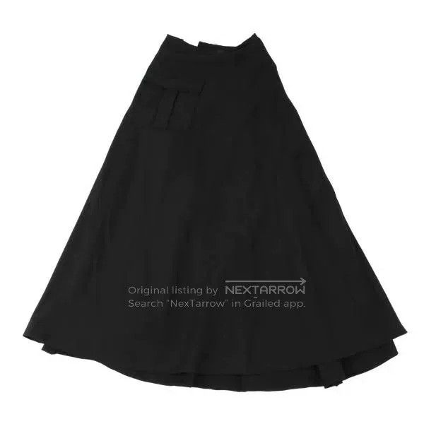 Comme des Garcons Comme Des Garcons size M Black vintage design half skirt Size 23" - 3 Thumbnail