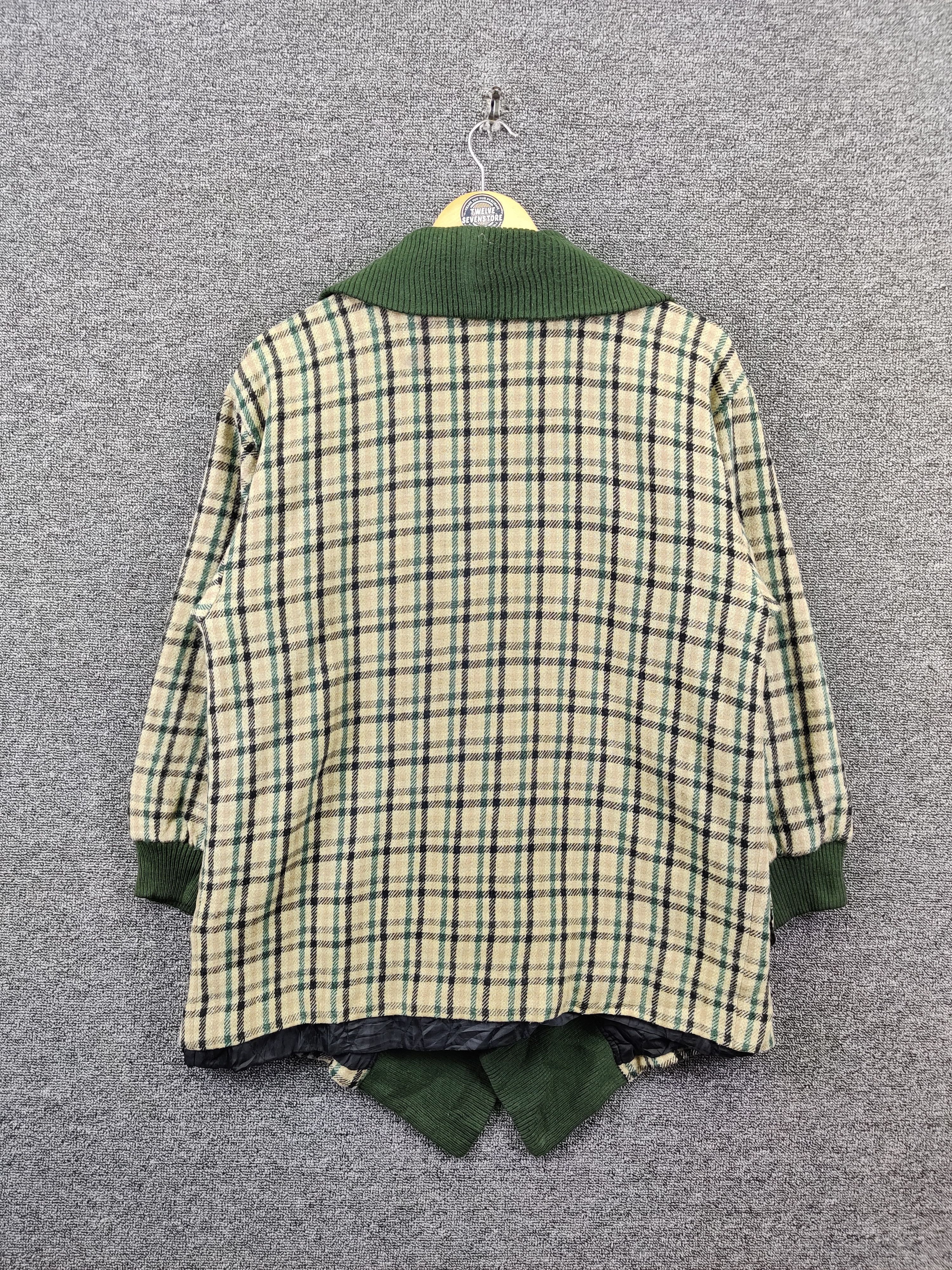Japanese Brand Natuhara Checkered Wool Double Breasted Cardigan Size US M / EU 48-50 / 2 - 6 Thumbnail