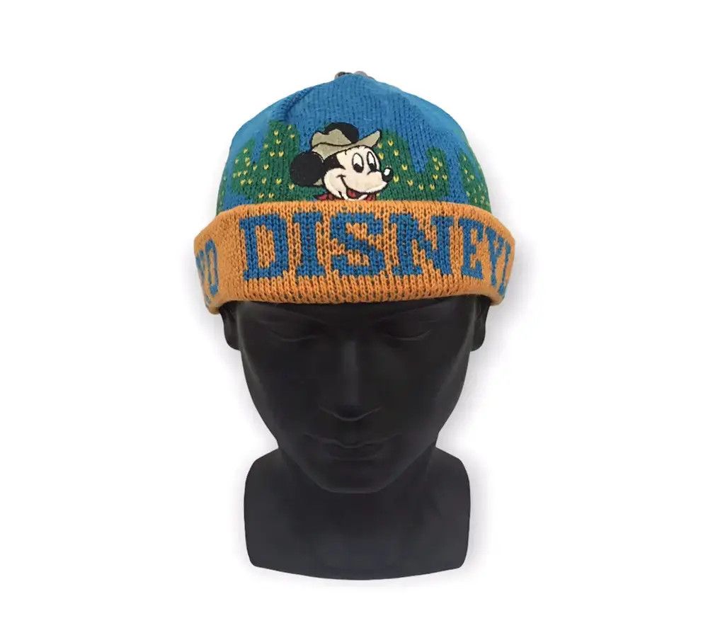 Disney × Mickey Mouse × Vintage Disney Mickey Mouse Disneyland Fullprint Beanie Hat Size ONE SIZE - 1 Thumbnail