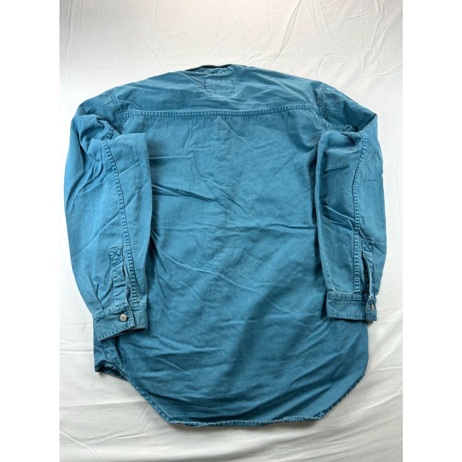 Levi's Levi's Shirt Denim Workwear M Aqua Blue 2 Pocket Button-Up Long Sleeve Casual Mens Size US M / EU 48-50 / 2 - 6 Thumbnail