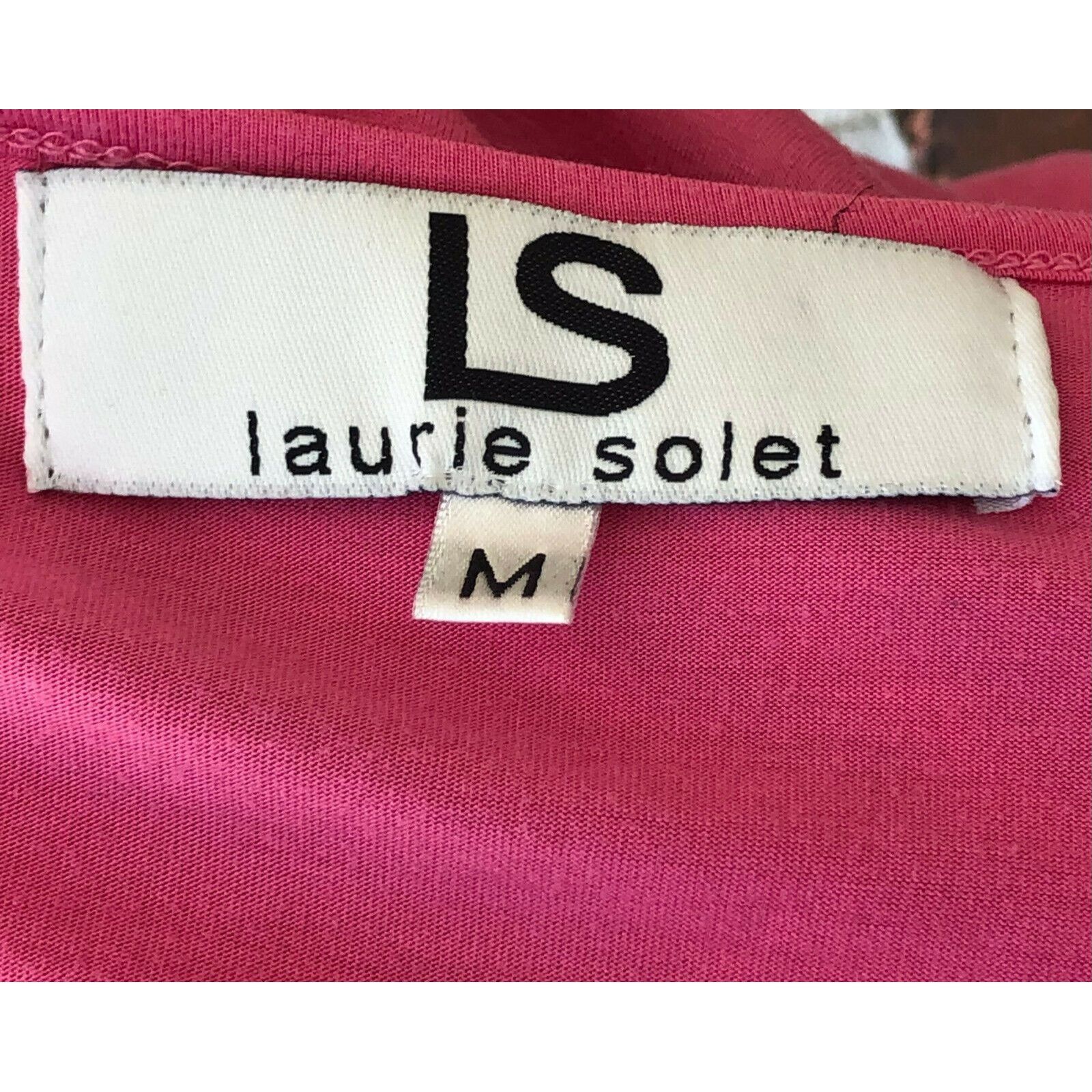 Other Laurie Solet Women's Bright Pink Sleeveless Top Tank Scoop-N Size M / US 6-8 / IT 42-44 - 2 Thumbnail