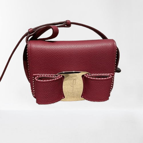 Salvatore Ferragamo o1s1rm0924 Size: OS / Vara Bow Crossbody Bag in Burgundy Size ONE SIZE - 1 Thumbnail