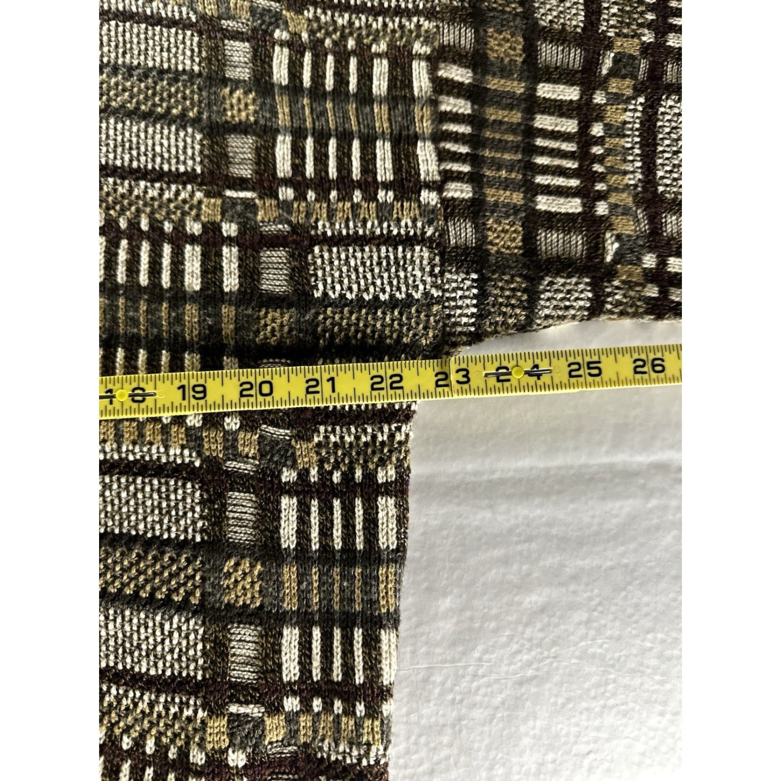 Vintage VTG St. Johns Bay Geometric Ribbed Sweater Mens Large Beige Multi Geometric Ribbed Pullover 90s Vintage Mens L Beige St. Johns Bay Size US L / EU 52-54 / 3 - 7 Thumbnail