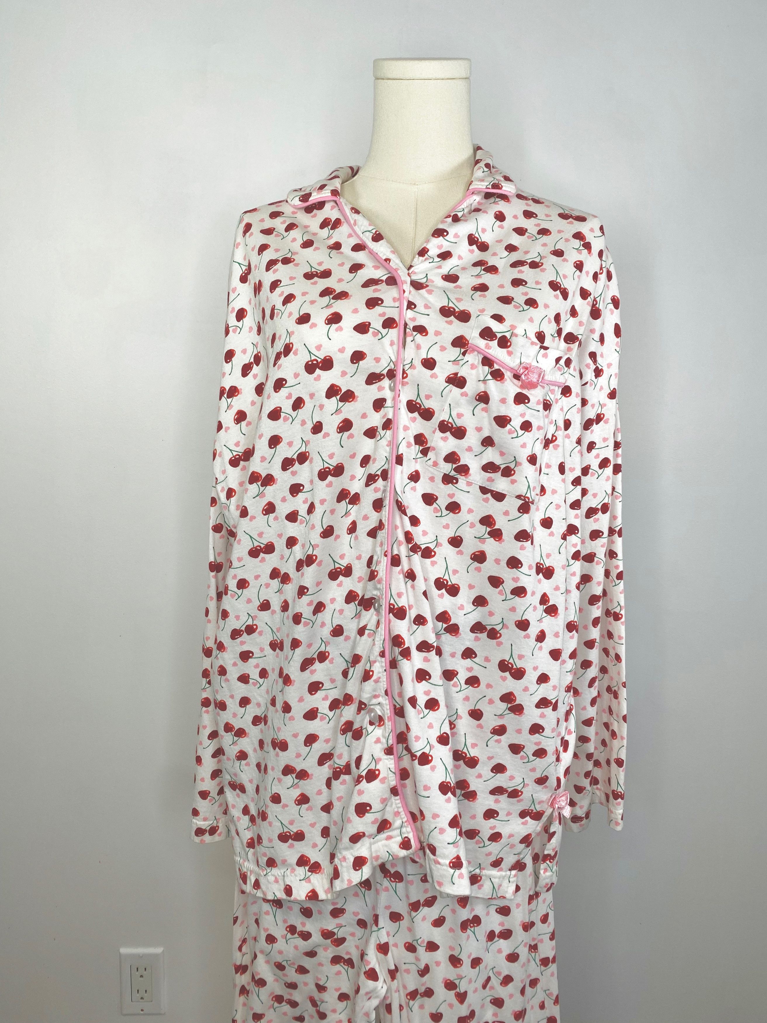 Vintage Rose De Nuit - Heart Cherry Pattern Set Size XL / US 12-14 / IT 48-50 - 3 Thumbnail