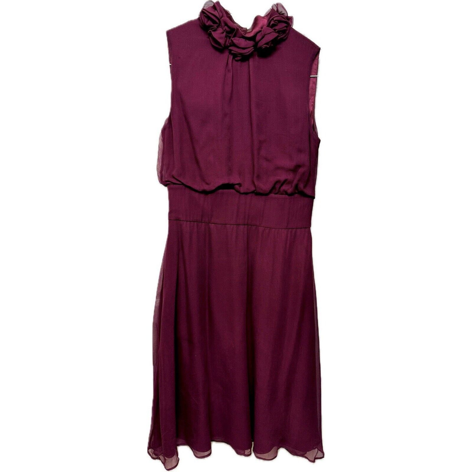 antonio melani purple dress Antonio Melani Purple Asymmetrical Pleated Sheath Dress Size 10