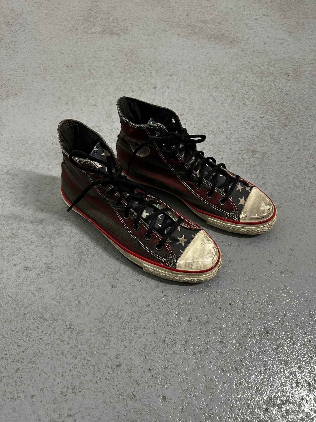 John Varvatos x Converse USA Flag Printed Sneakers